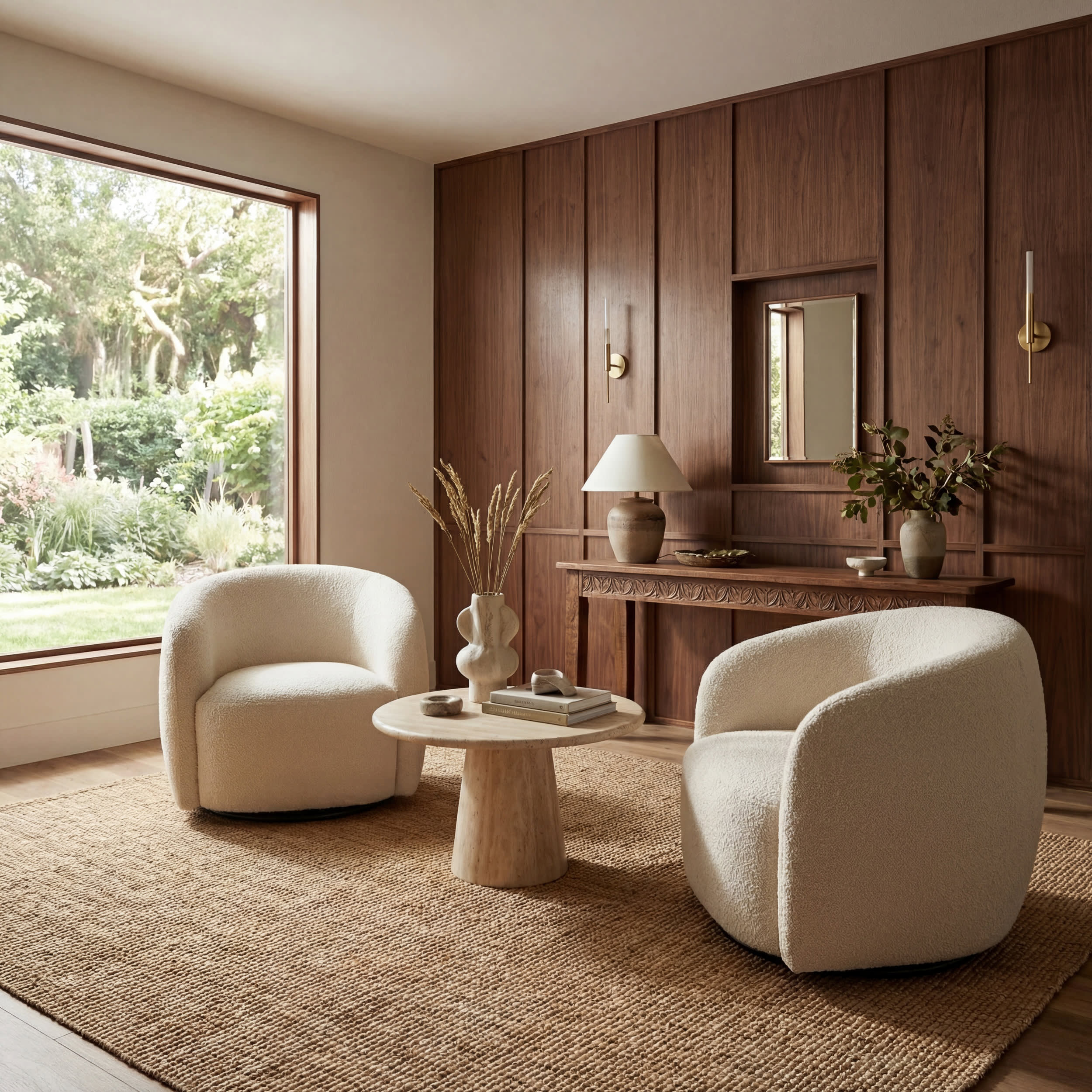 Handwoven Jute Ribbed Solid Rug | Natural - Image 2