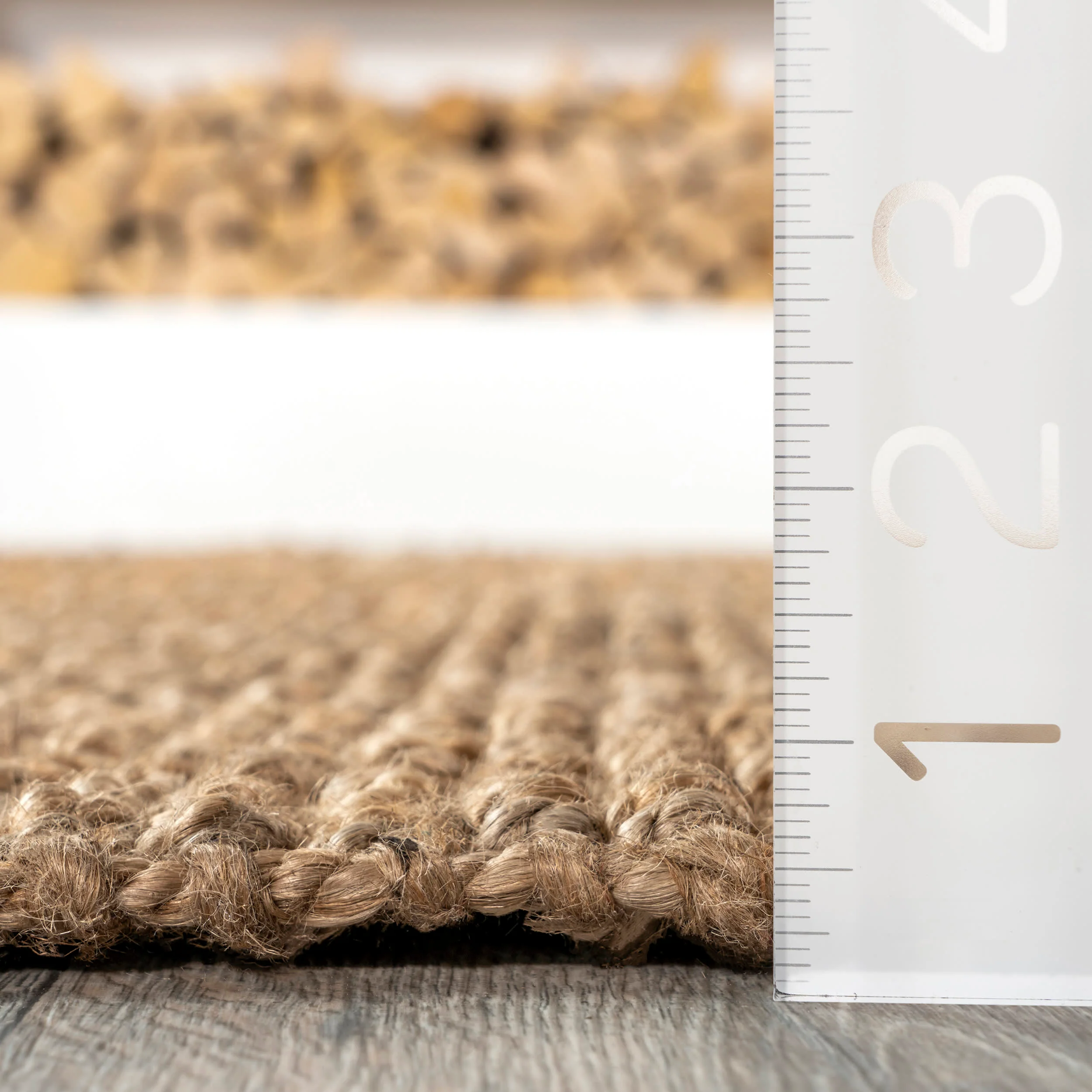 Handwoven Jute Ribbed Solid Rug | Natural - Image 5