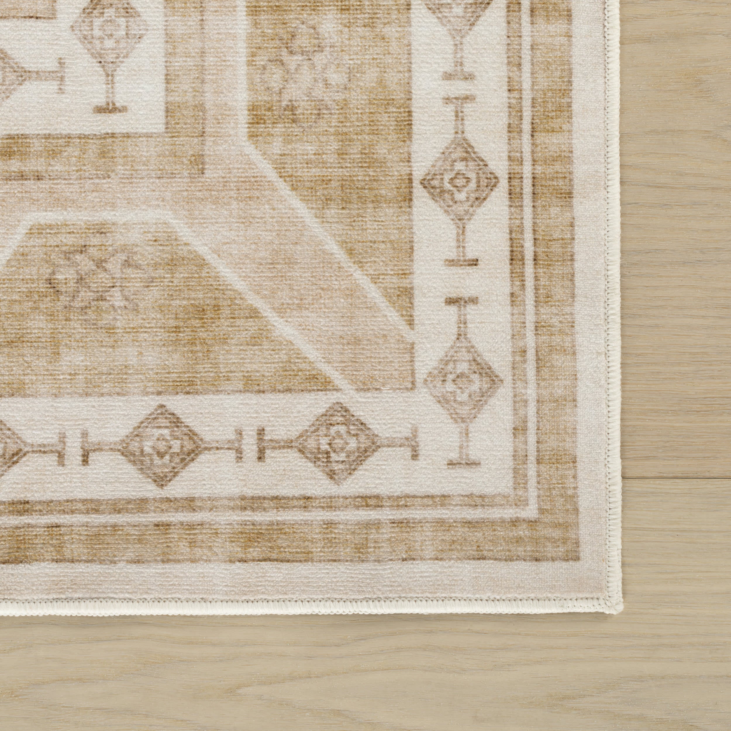 Hanice Oriental and Persian Washable Rug | Natural - Image 4