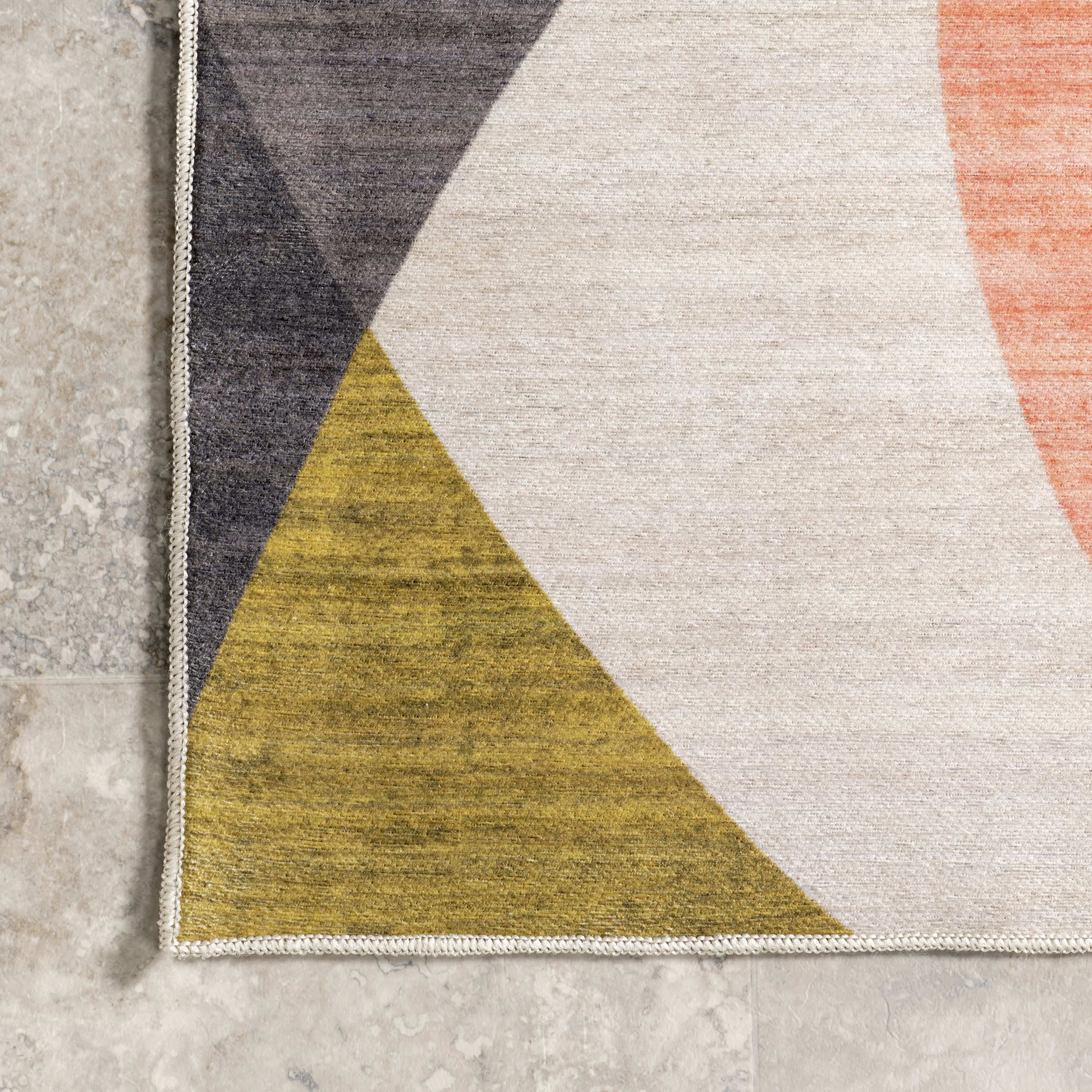 Hanna Halfmoon Washable Indoor/Outdoor Rug | Multicolor - Image 3
