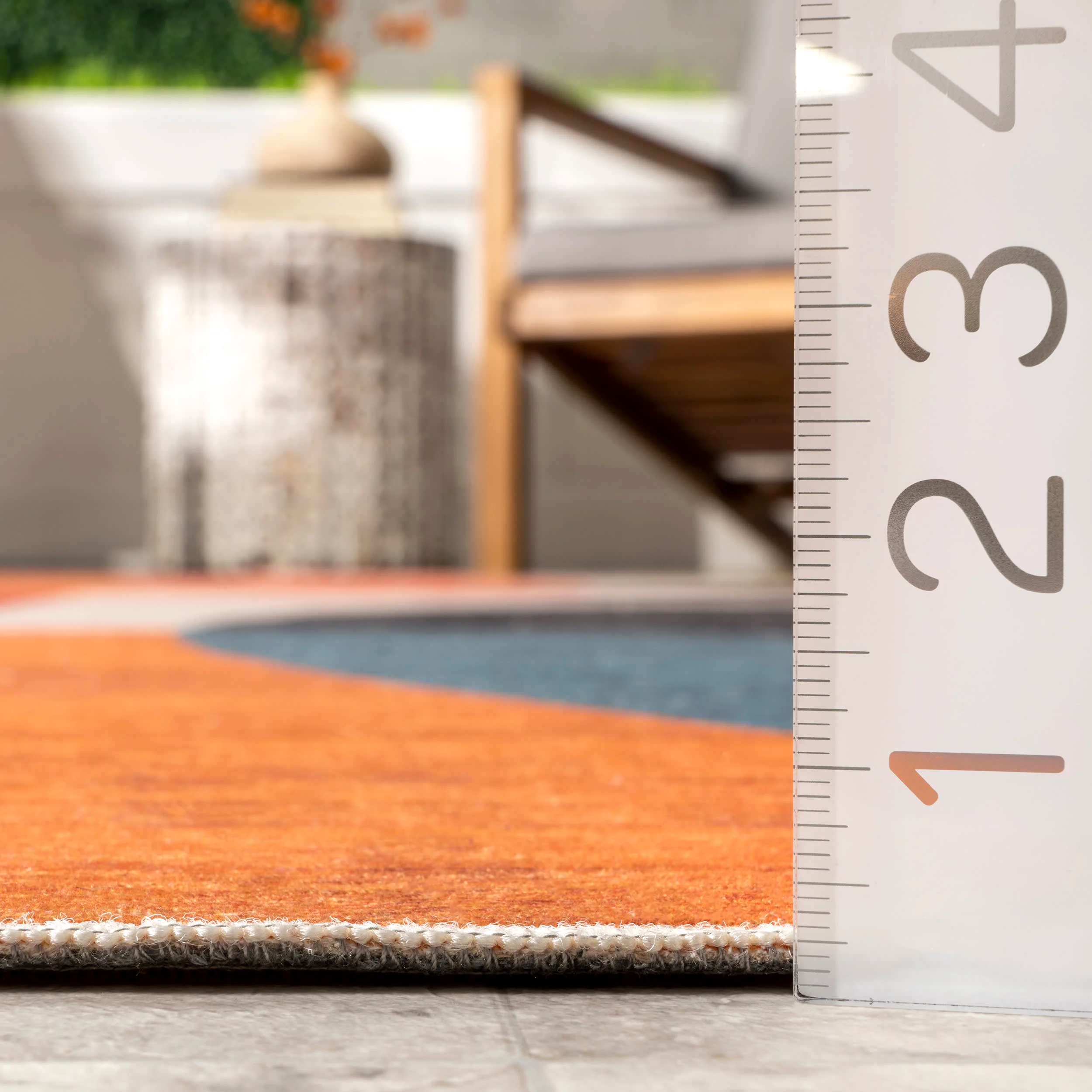 Hanna Halfmoon Washable Indoor/Outdoor Rug | Multicolor - Image 5