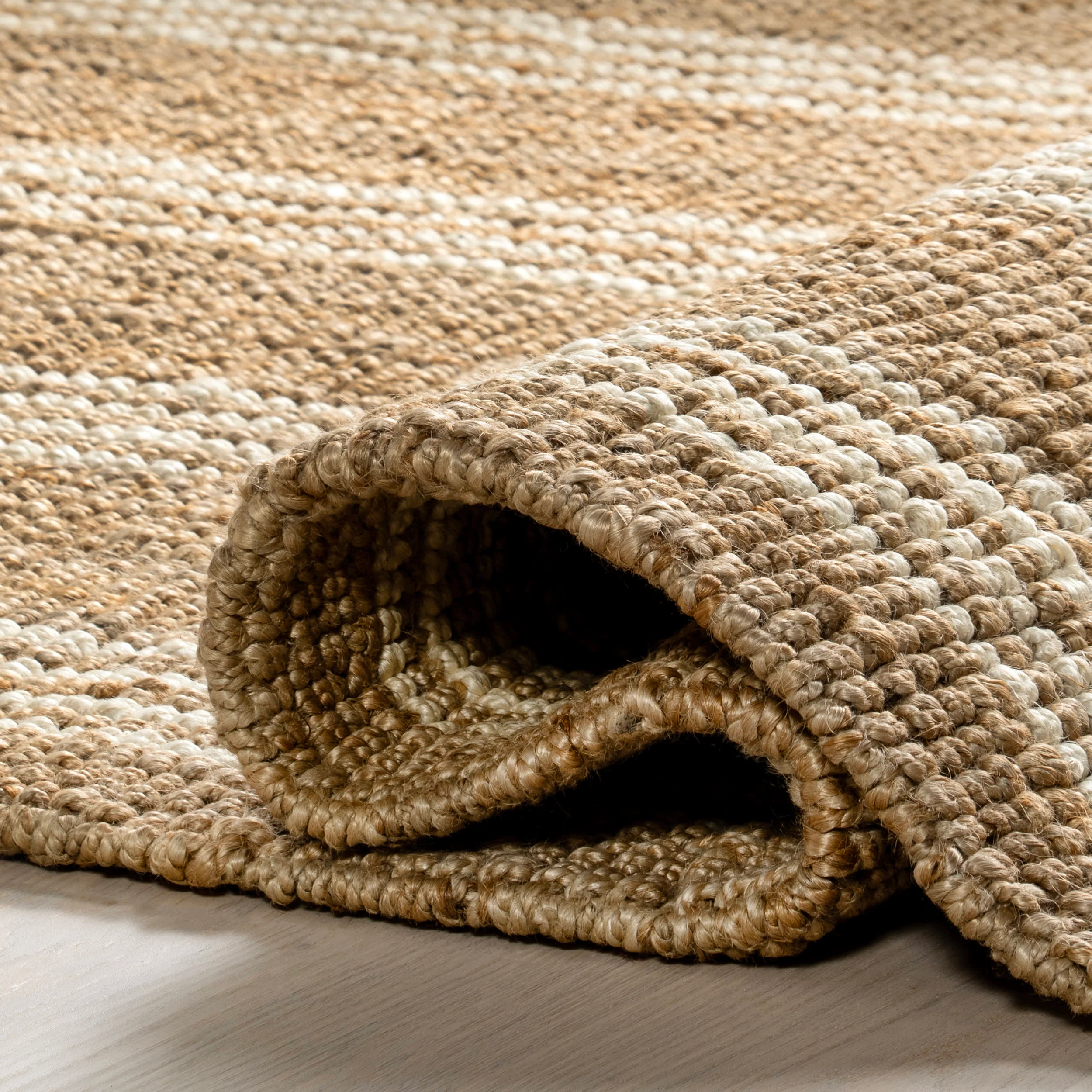 Hanna Striped Jute Rug | Natural - Image 6