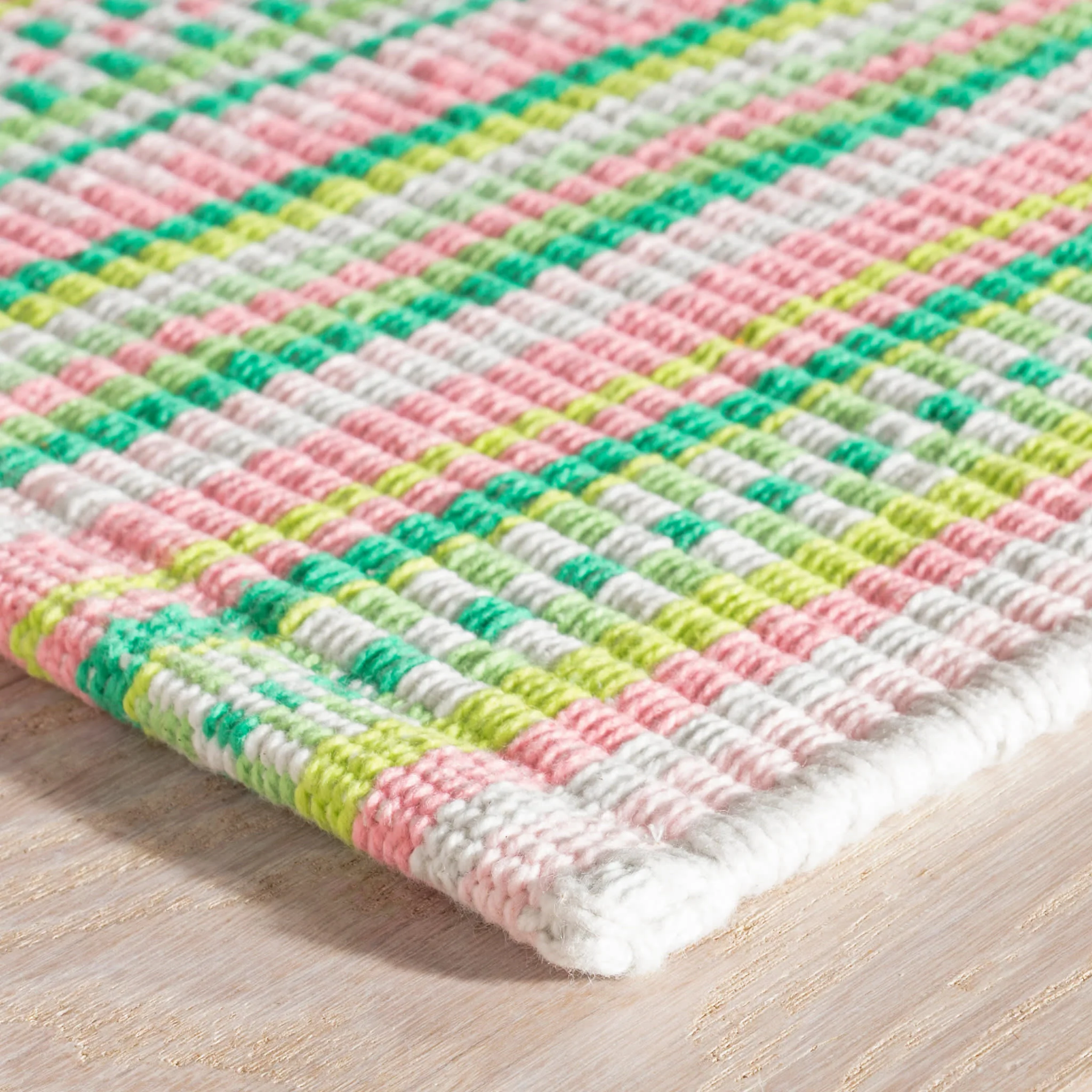 Hannah Handwoven Cotton Rug | Watermelon - Image 4