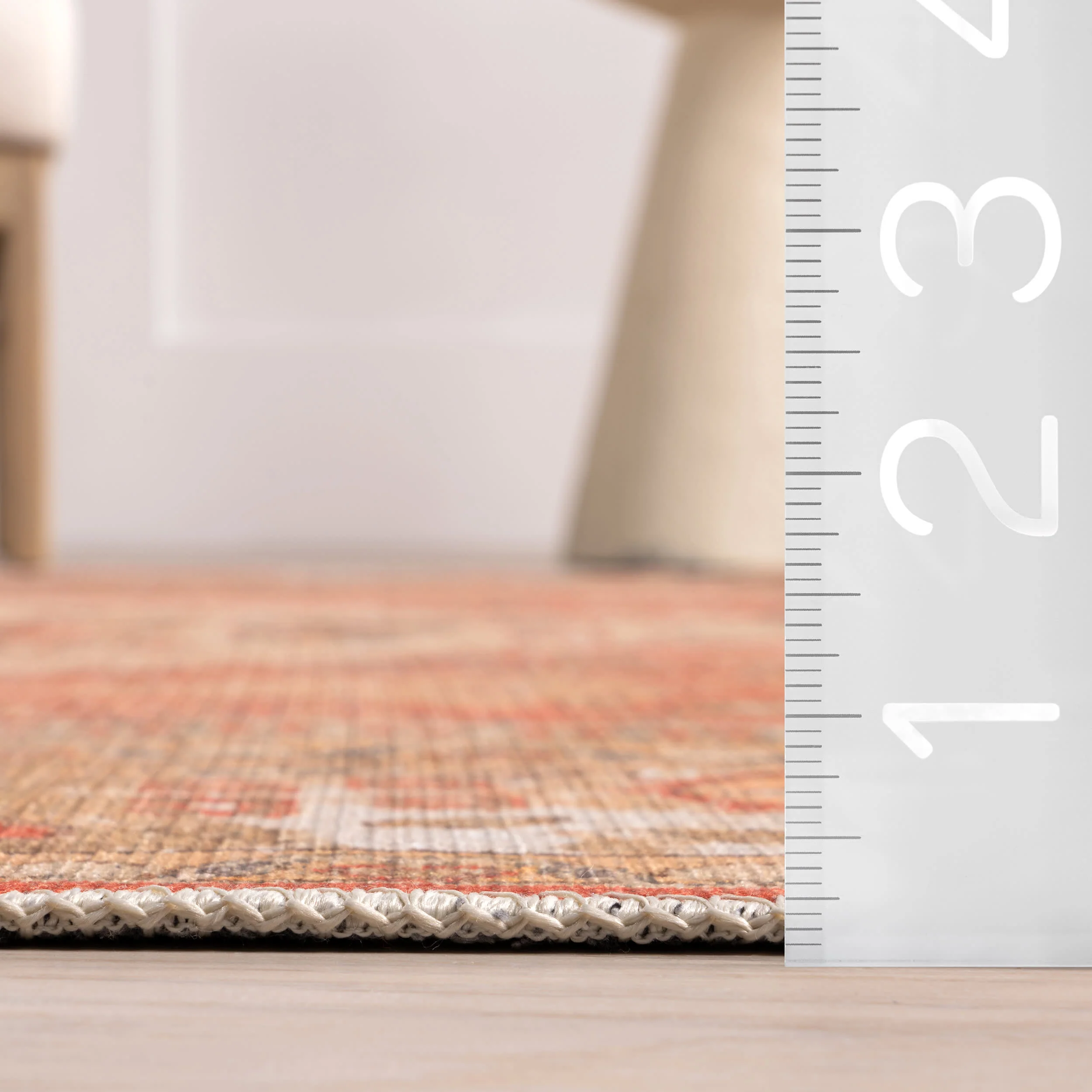 Hannah Medallion Washable Rug | Rust - Image 5