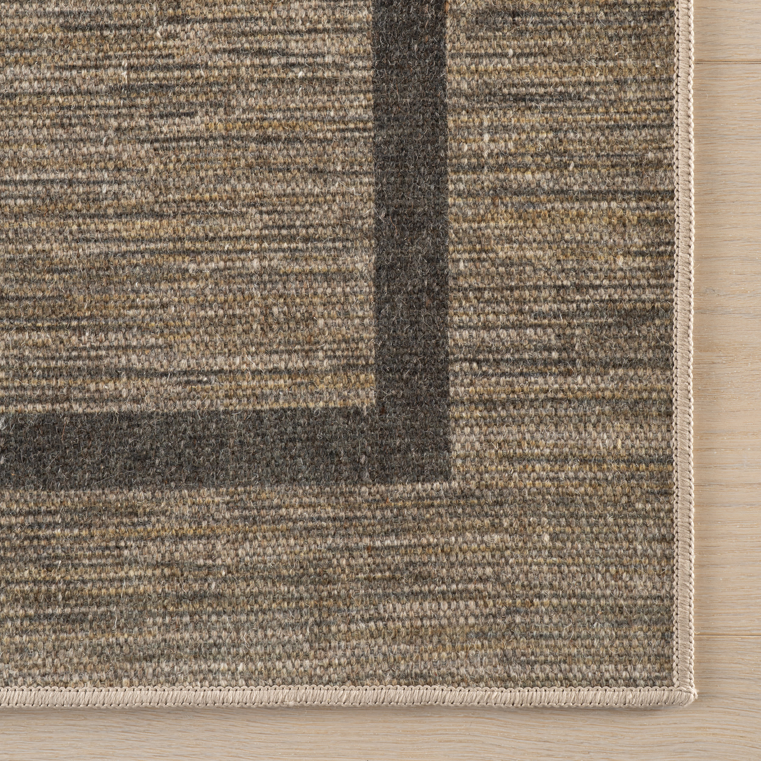 Hanover Bordered Washable Rug by Nate Berkus | Brown - Image 4