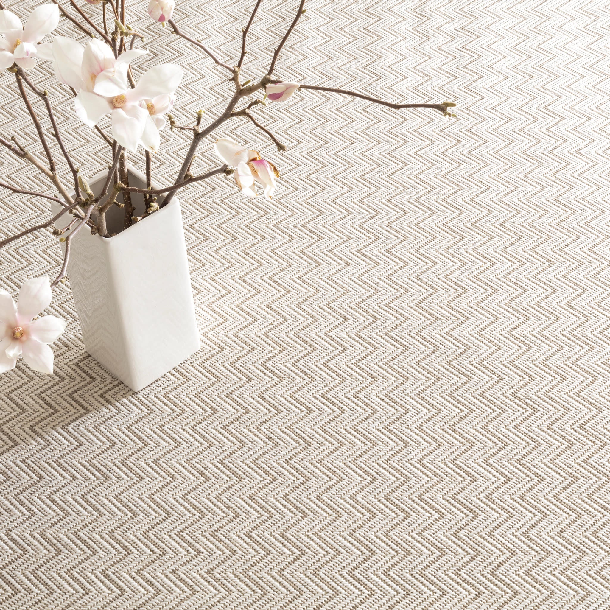 Happy Chevron Woven Indoor/Outdoor Custom Rug | Pebble - Image 3