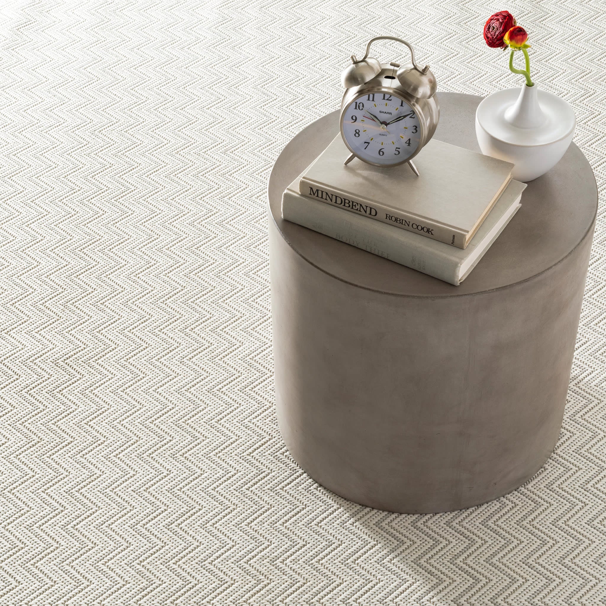 Happy Chevron Woven Indoor/Outdoor Custom Rug | Platinum - Image 3
