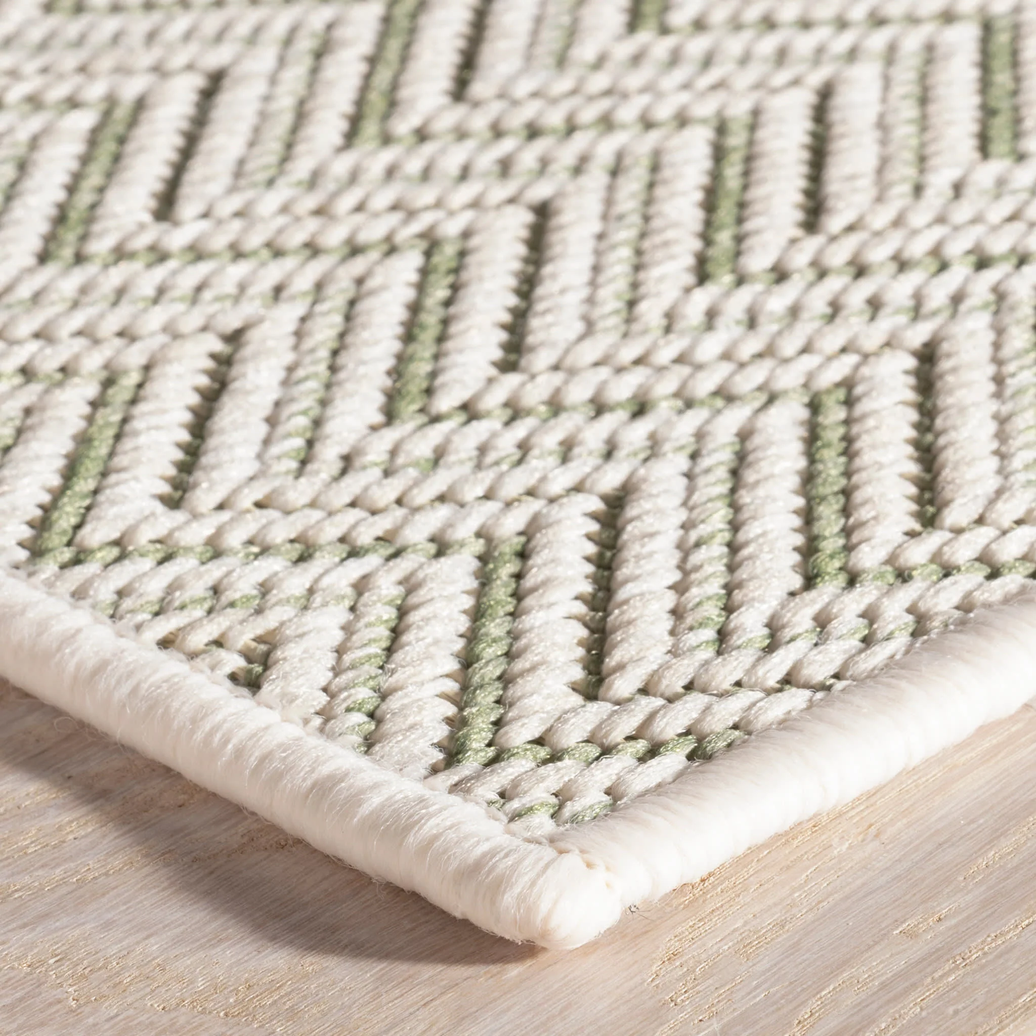 Happy Chevron Woven Indoor/Outdoor Custom Rug | Sage - Image 4