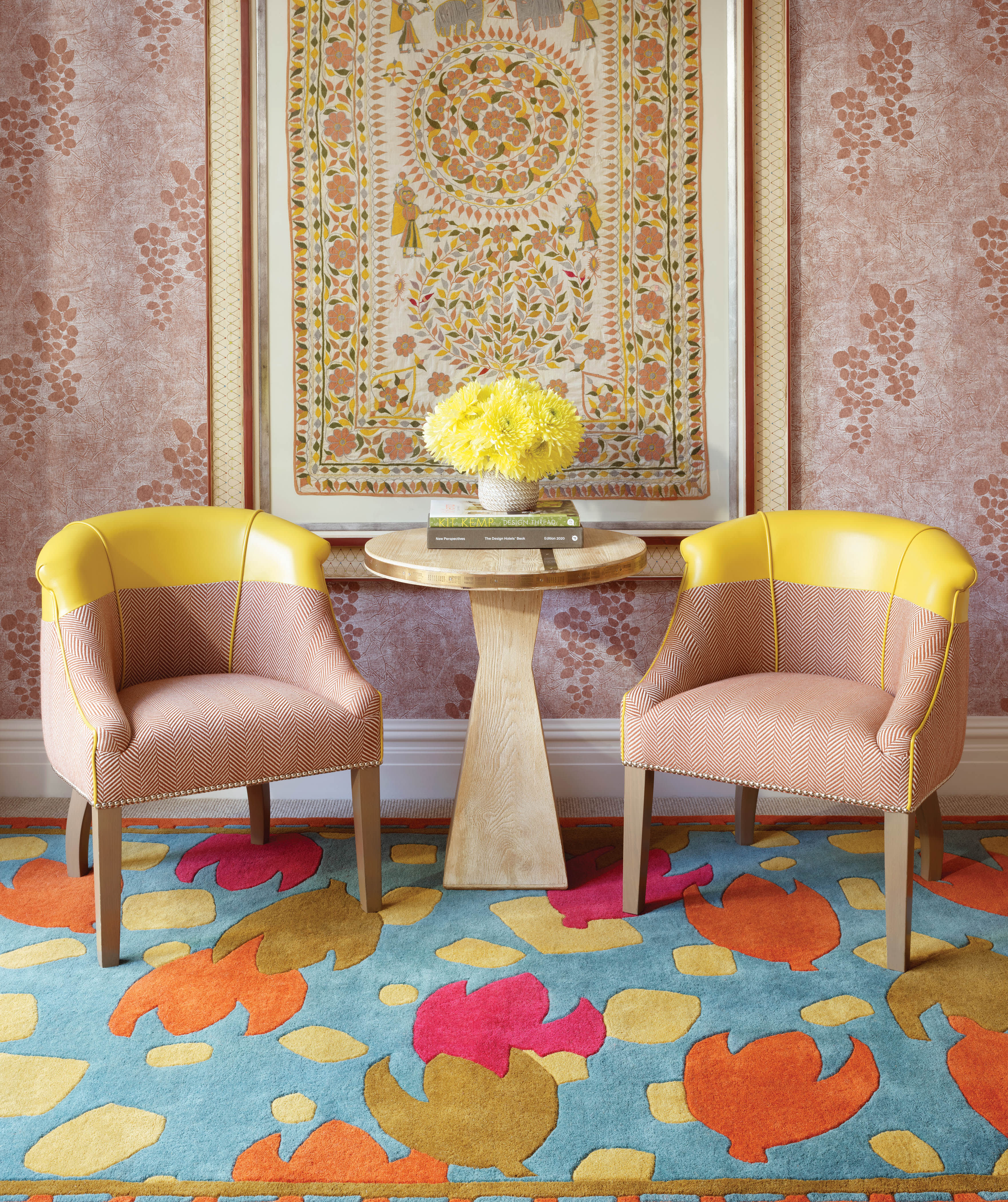 Happy Flower Hand Tufted Wool Rug | Autumn - Image 2