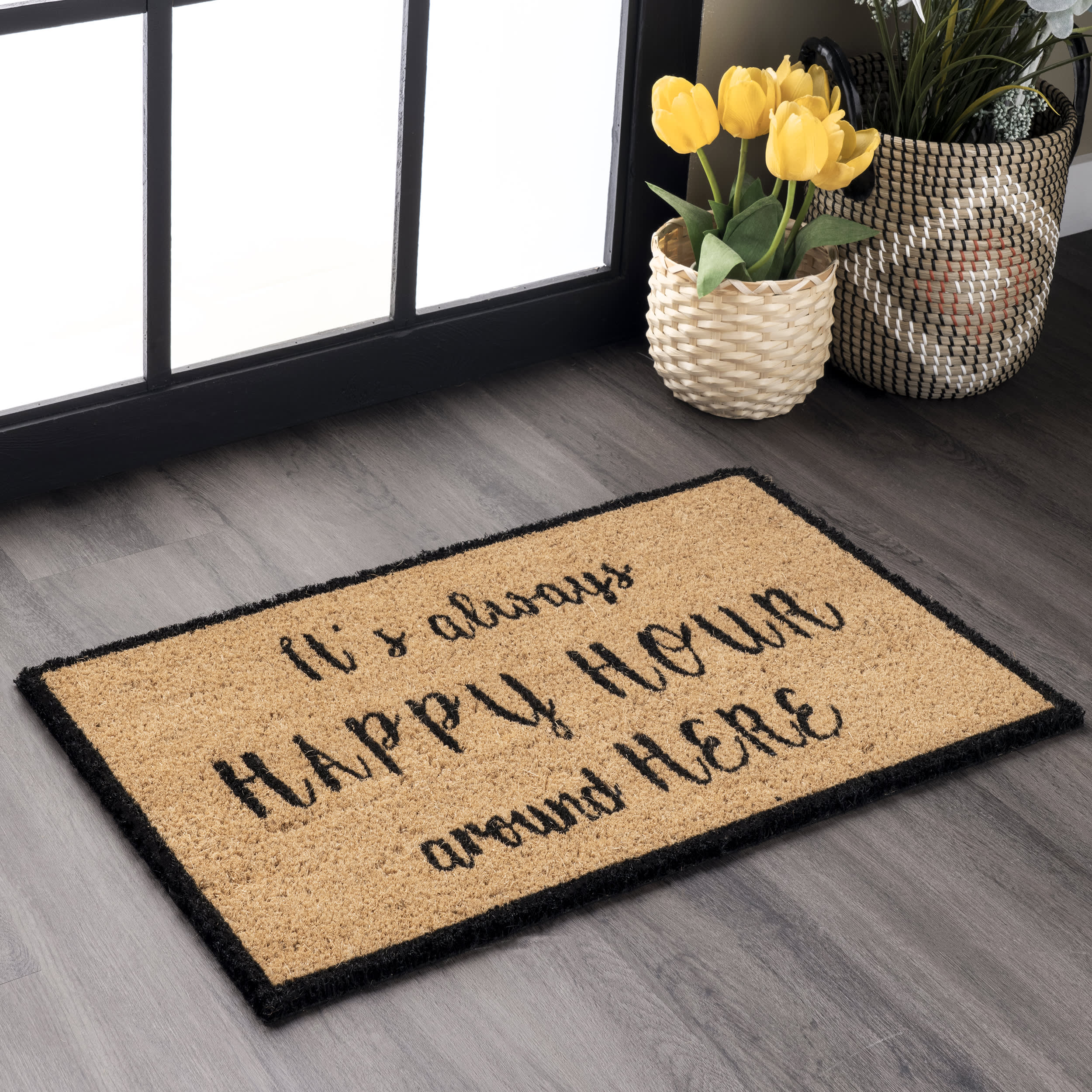 Happy Hour Coir Doormat | Natural - Image 2