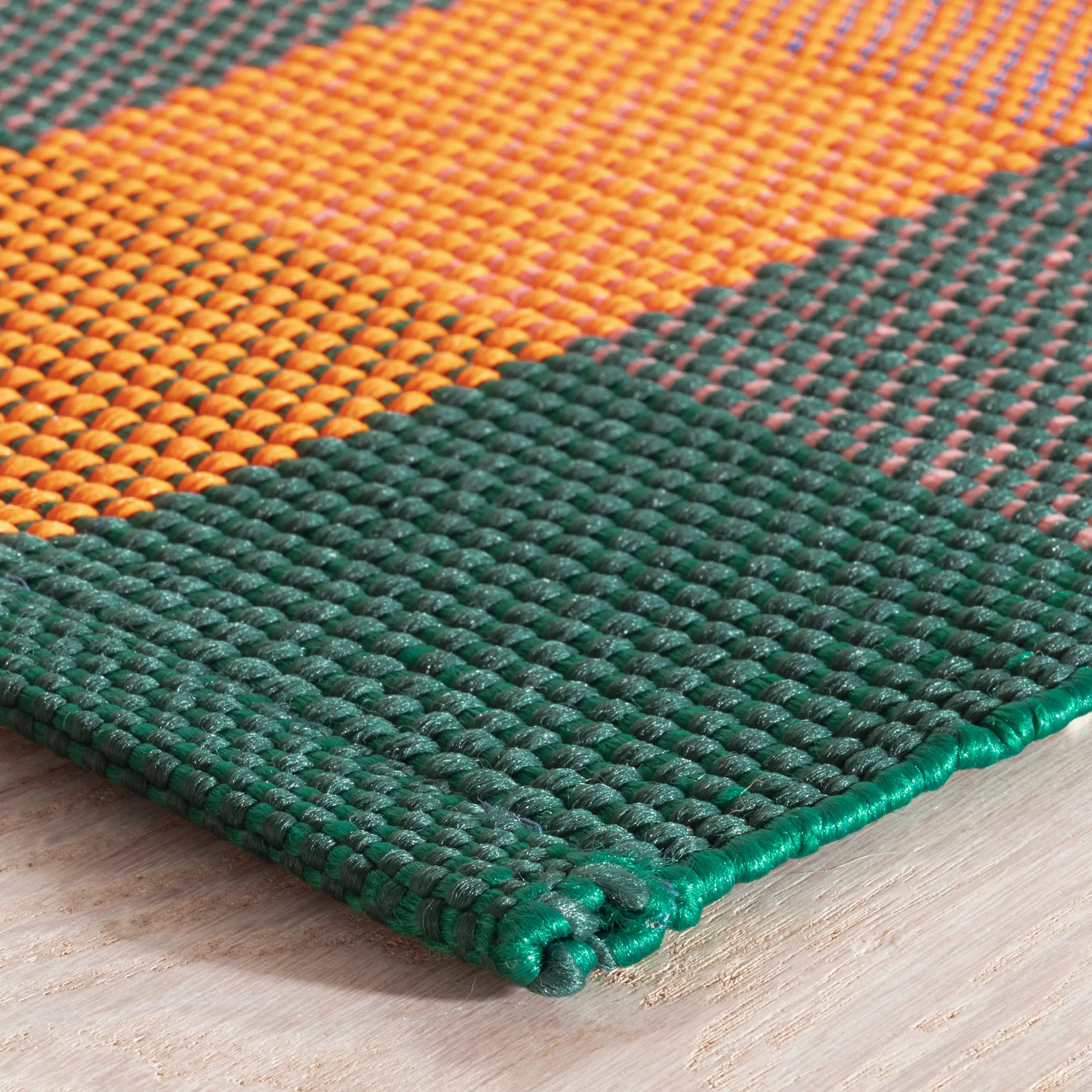 Happy Plaid Handwoven Indoor/Outdoor Rug | Multi - Image 7