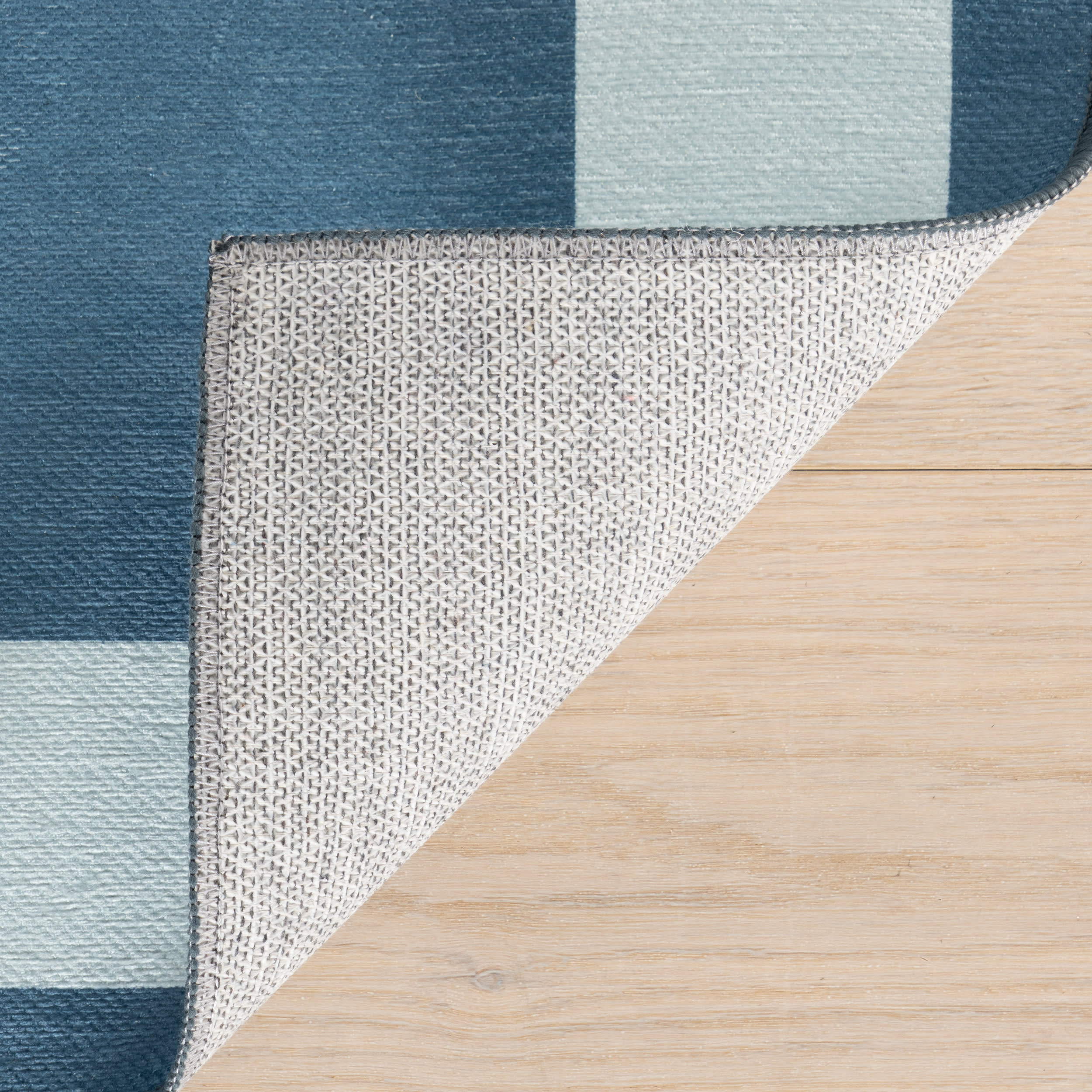 Harbor Frame Checkered Washable Rug by Society6 | Blue - Image 8
