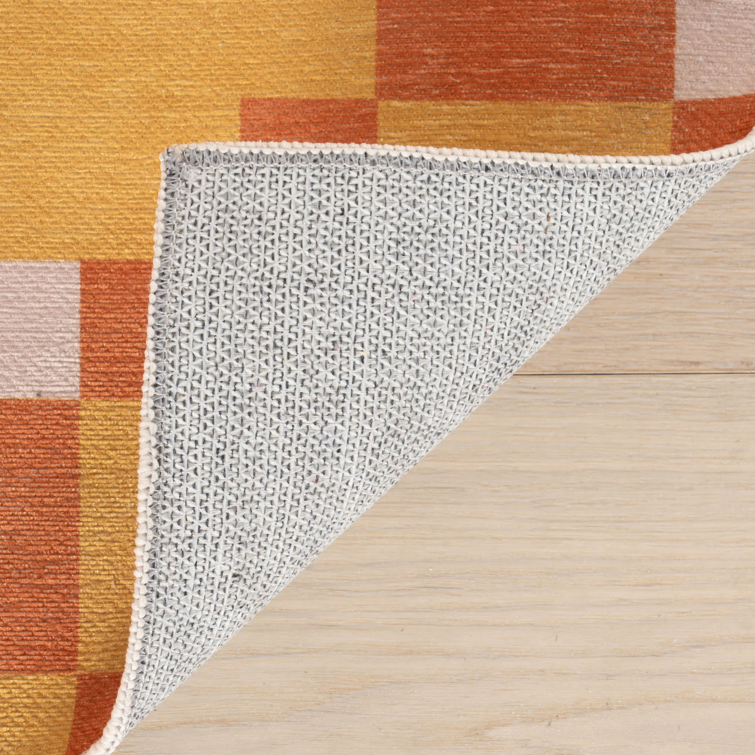 Harbor Frame Checkered Washable Rug by Society6 | Golden - Image 8