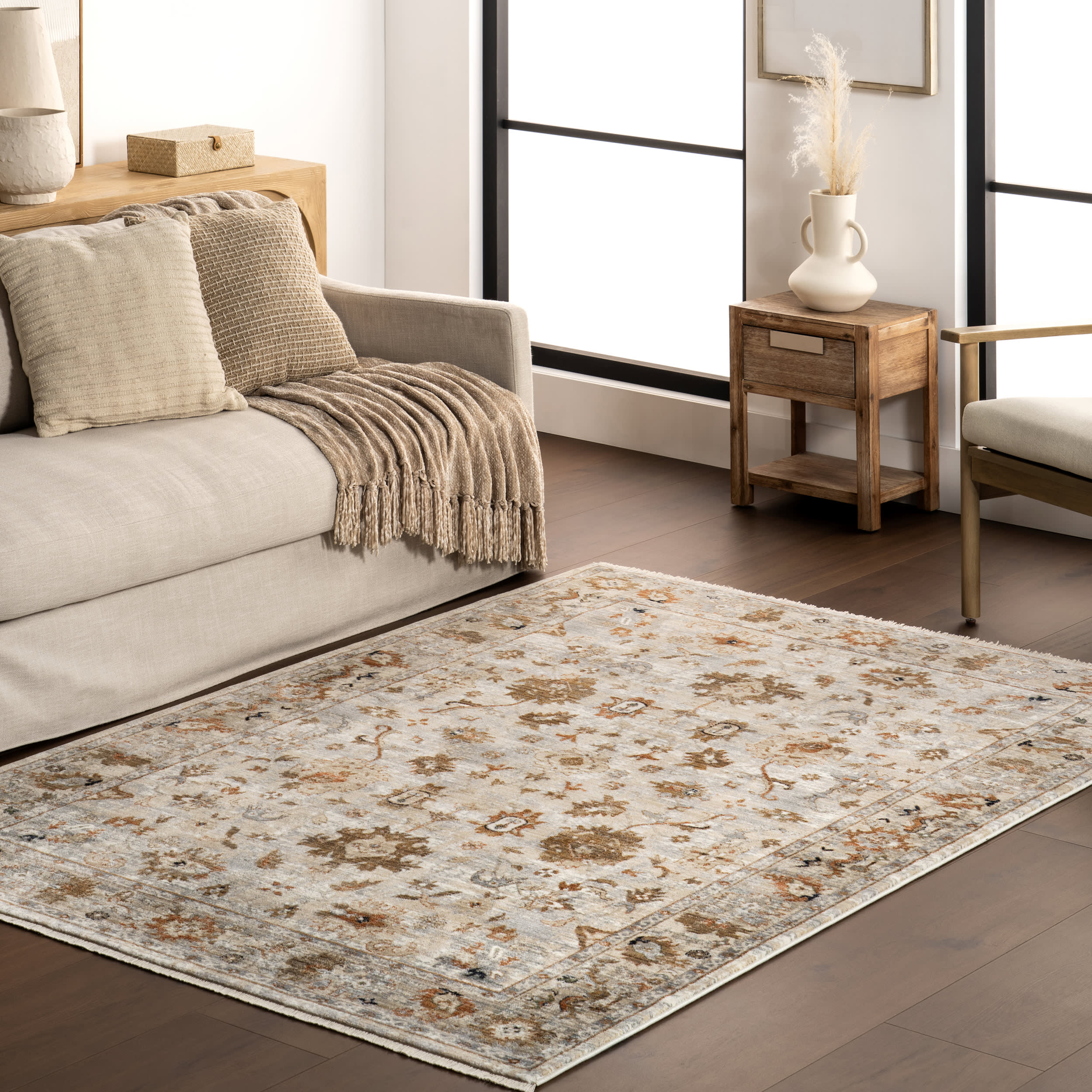 Harlee Vintage Floral Rug | Ivory - Image 2