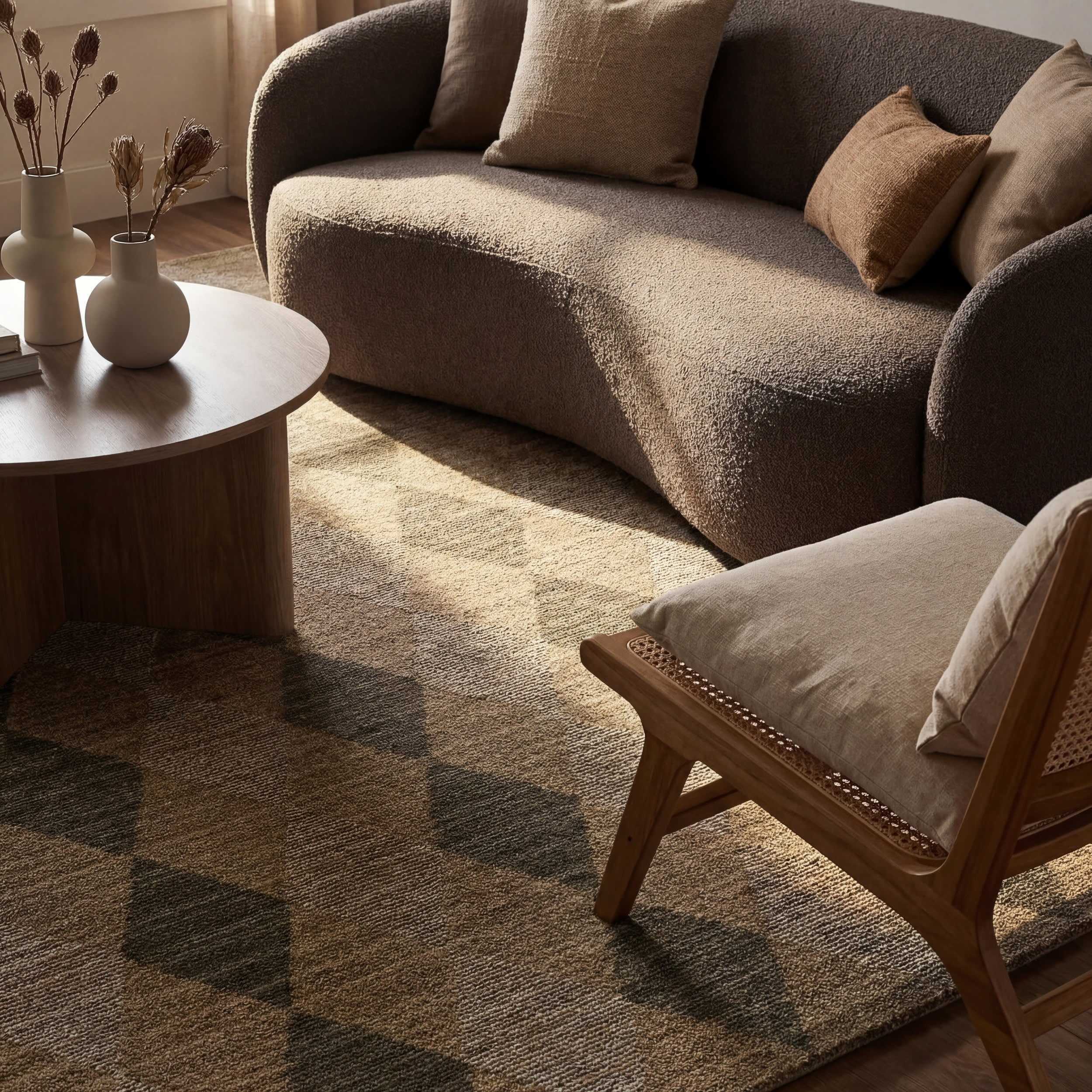 Harlex Mid Century Diamond Rug | Green - Image 5
