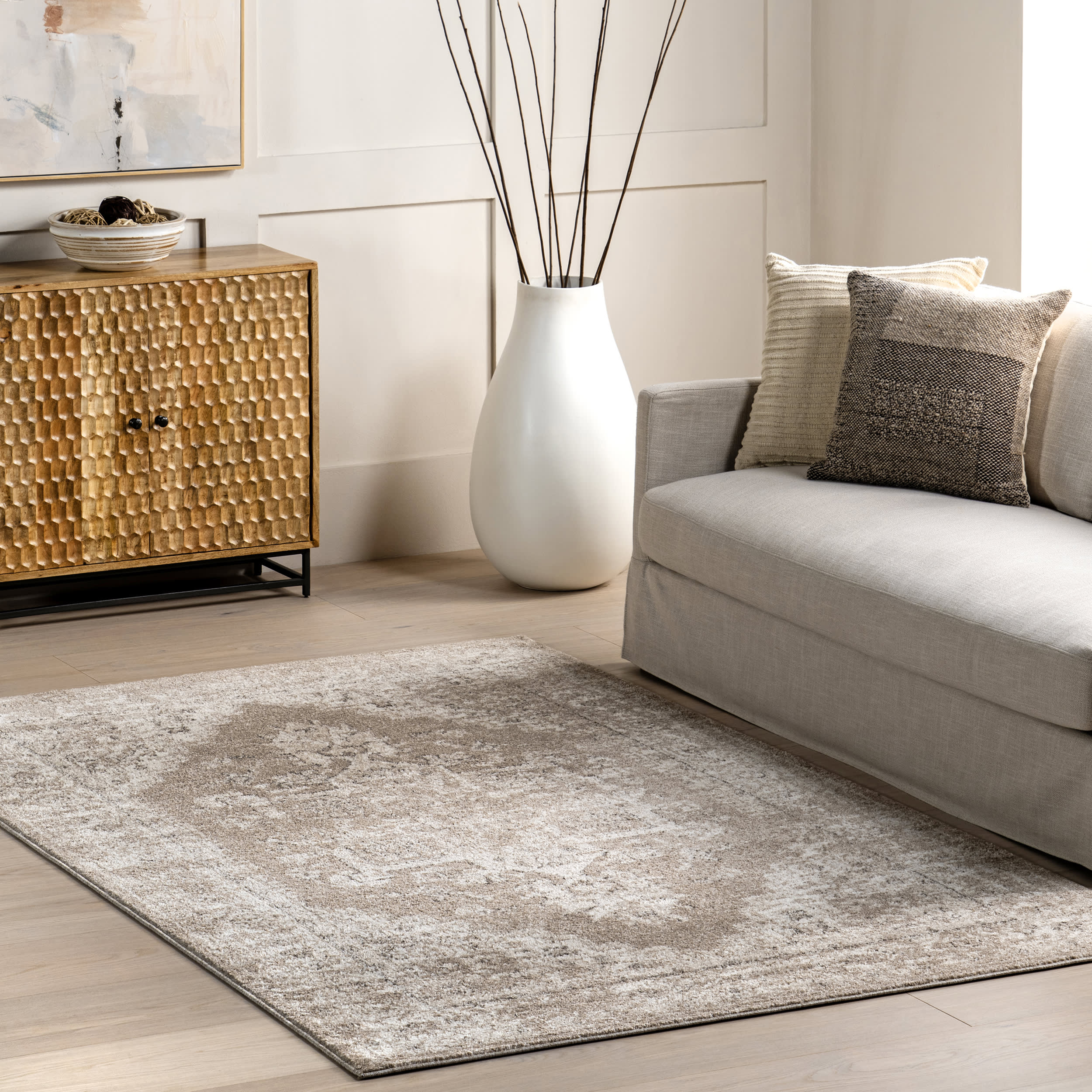 Harley Vintage Medallion Rug | Beige - Image 2