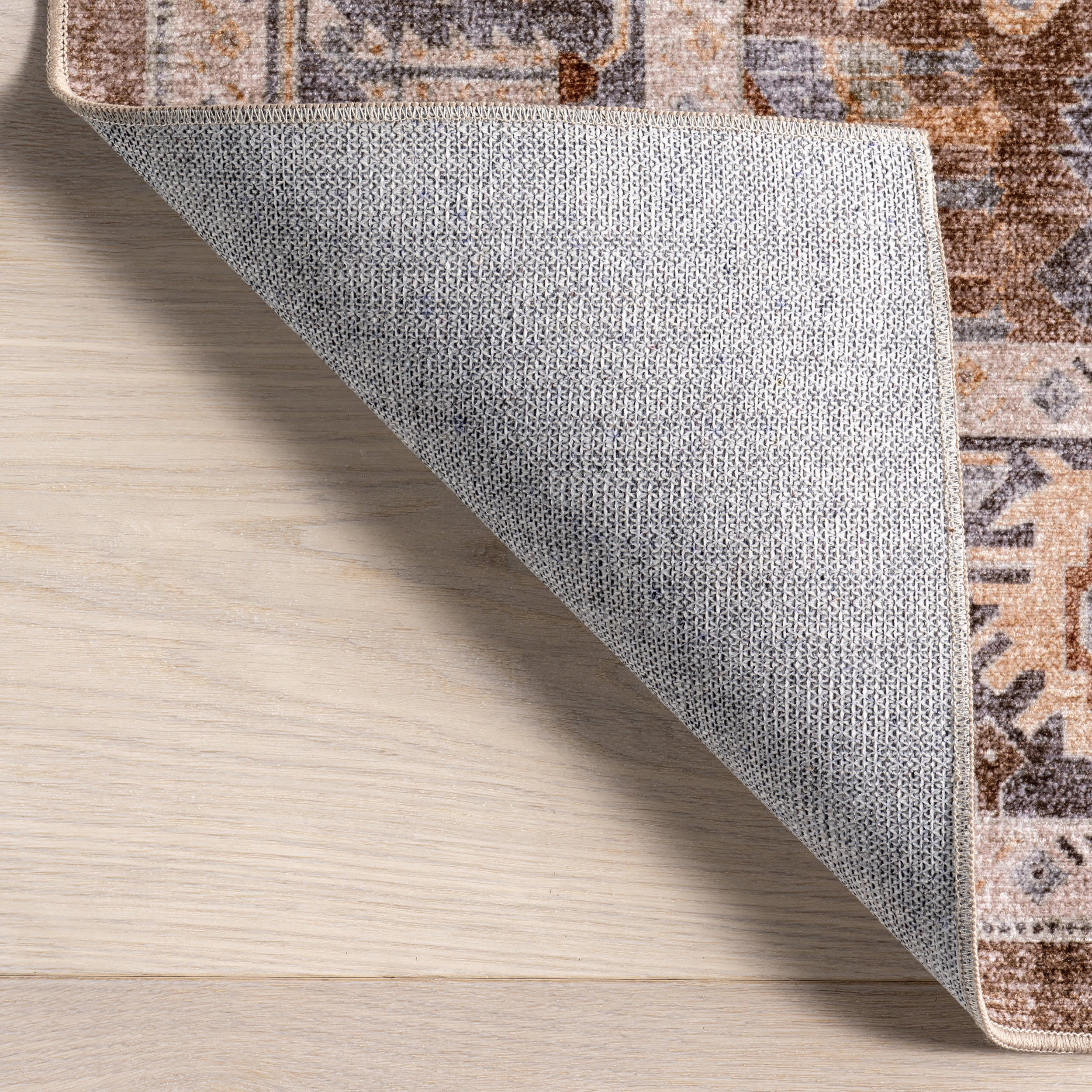 Harmoni Medallion Spill Proof Washable Rug | Brown - Image 7