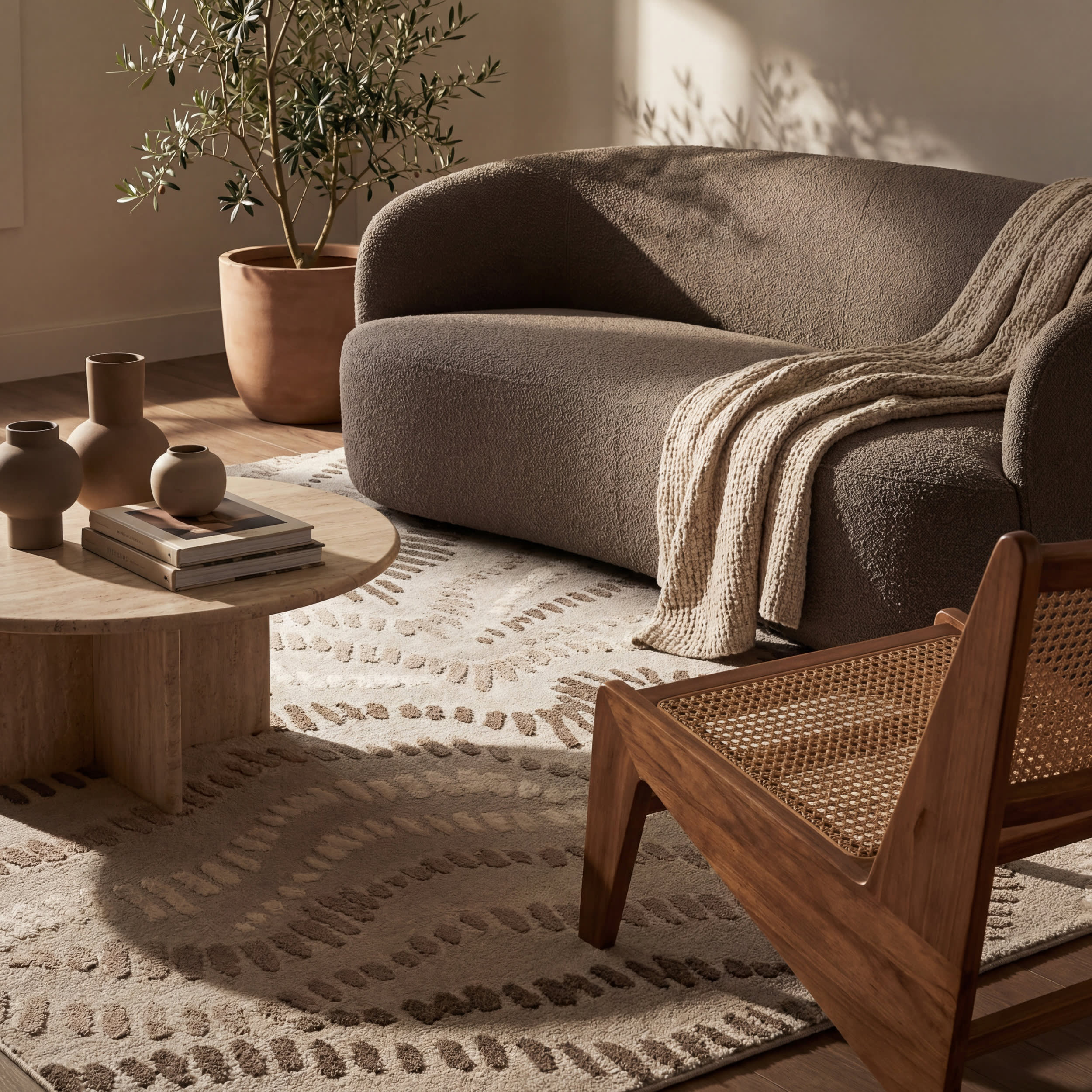 Harrah Modern Abstract Rug | Beige - Image 5