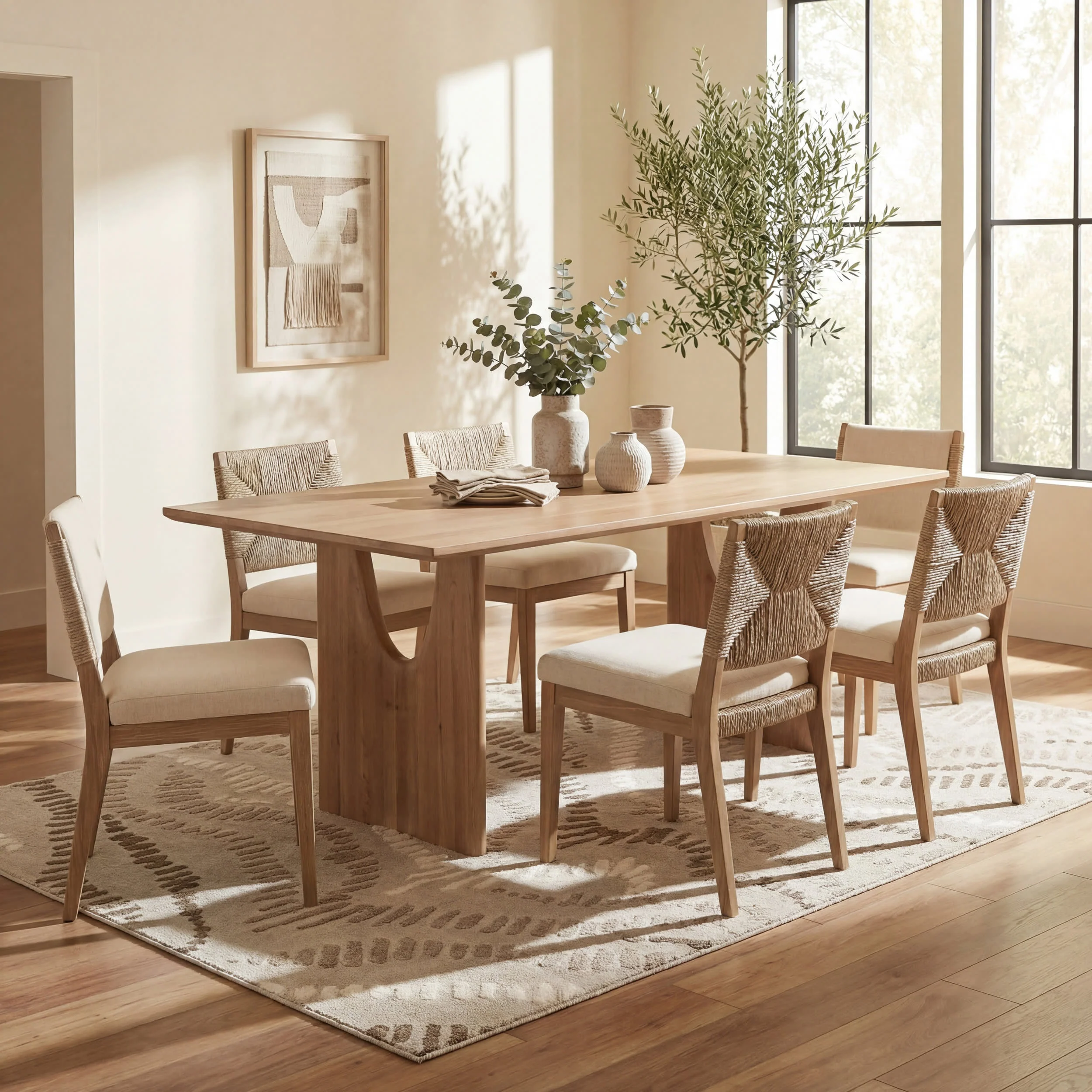 Harrah Modern Abstract Rug | Beige - Image 7