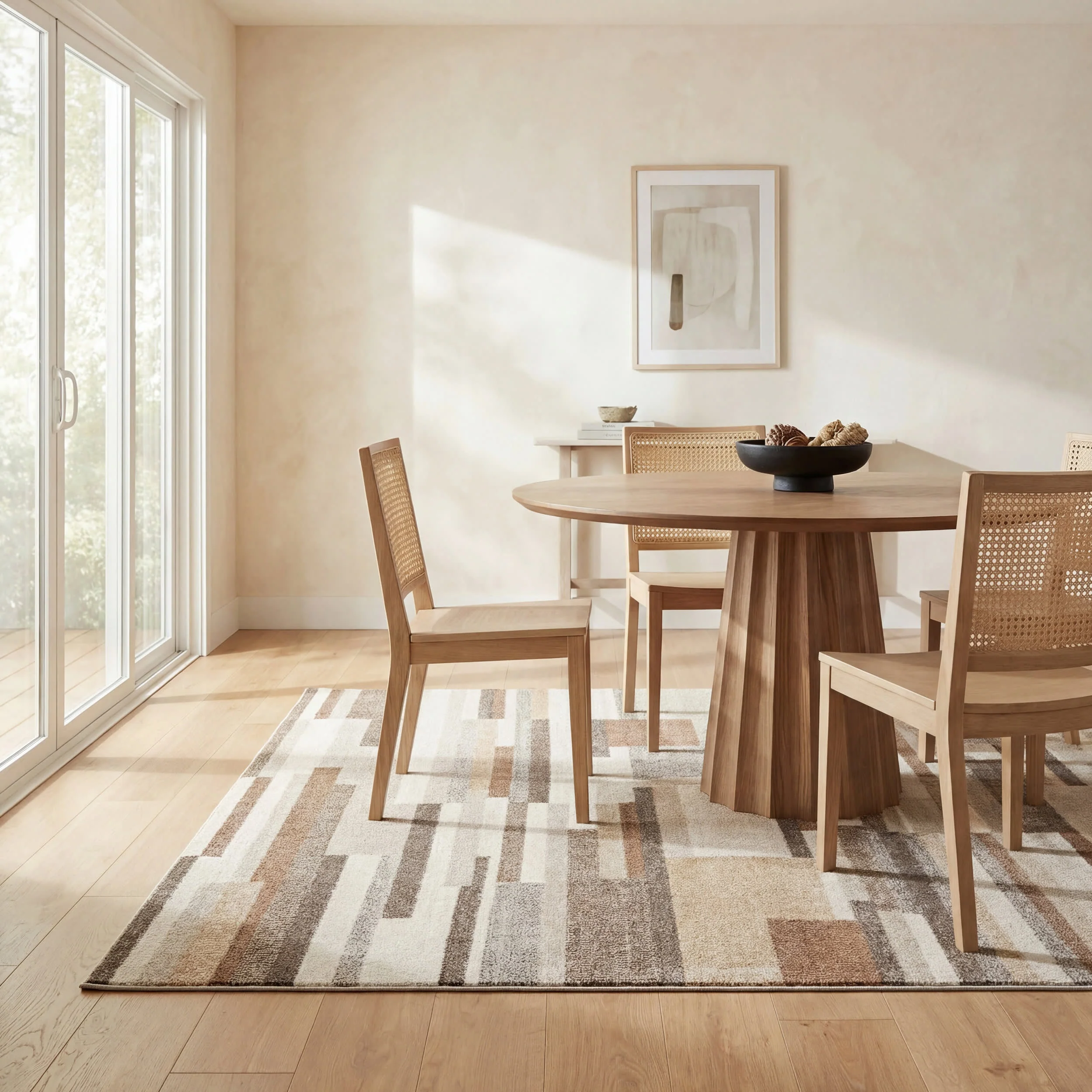 Harrah Rustic Abstract Washable Rug | Tan - Image 7