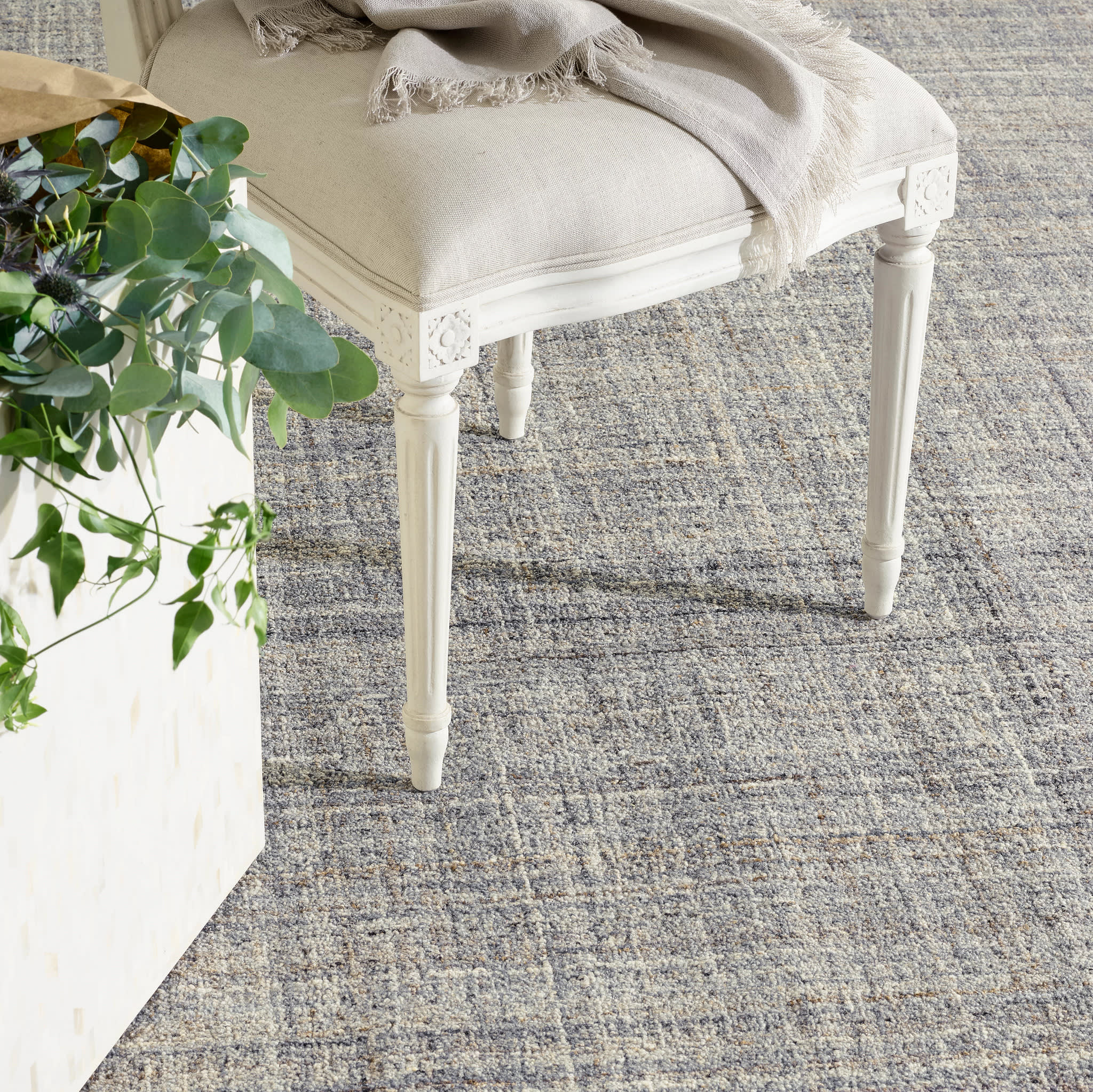 Harris Hand Micro Hooked Wool Custom Rug | Blue/Brown - Image 2