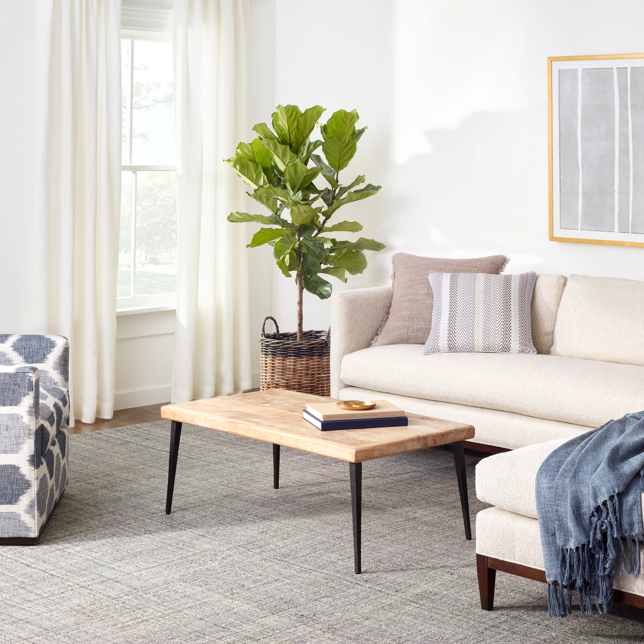 Harris Hand Micro Hooked Wool Rug | Blue/Brown - Image 3