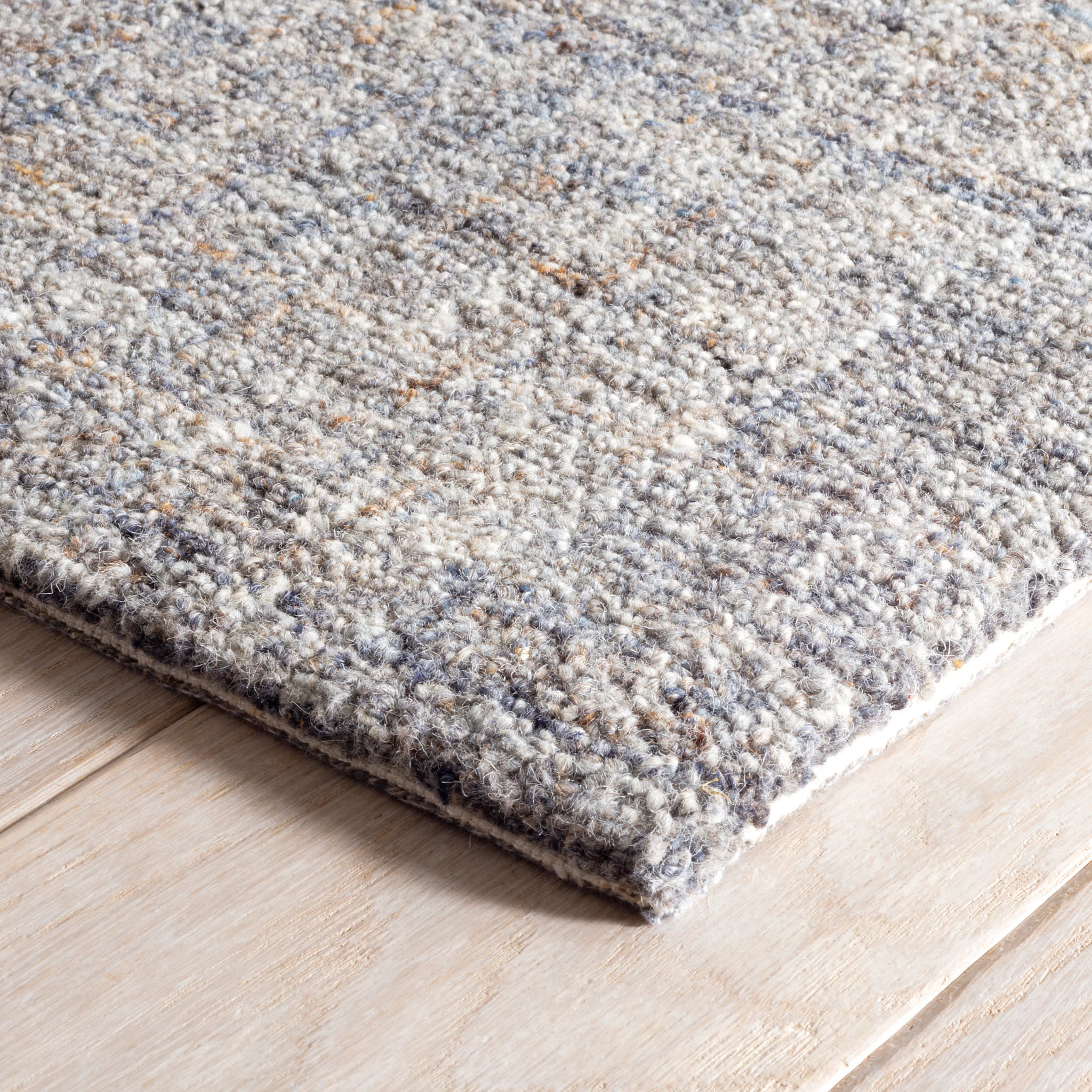Harris Hand Micro Hooked Wool Rug | Blue/Brown - Image 6