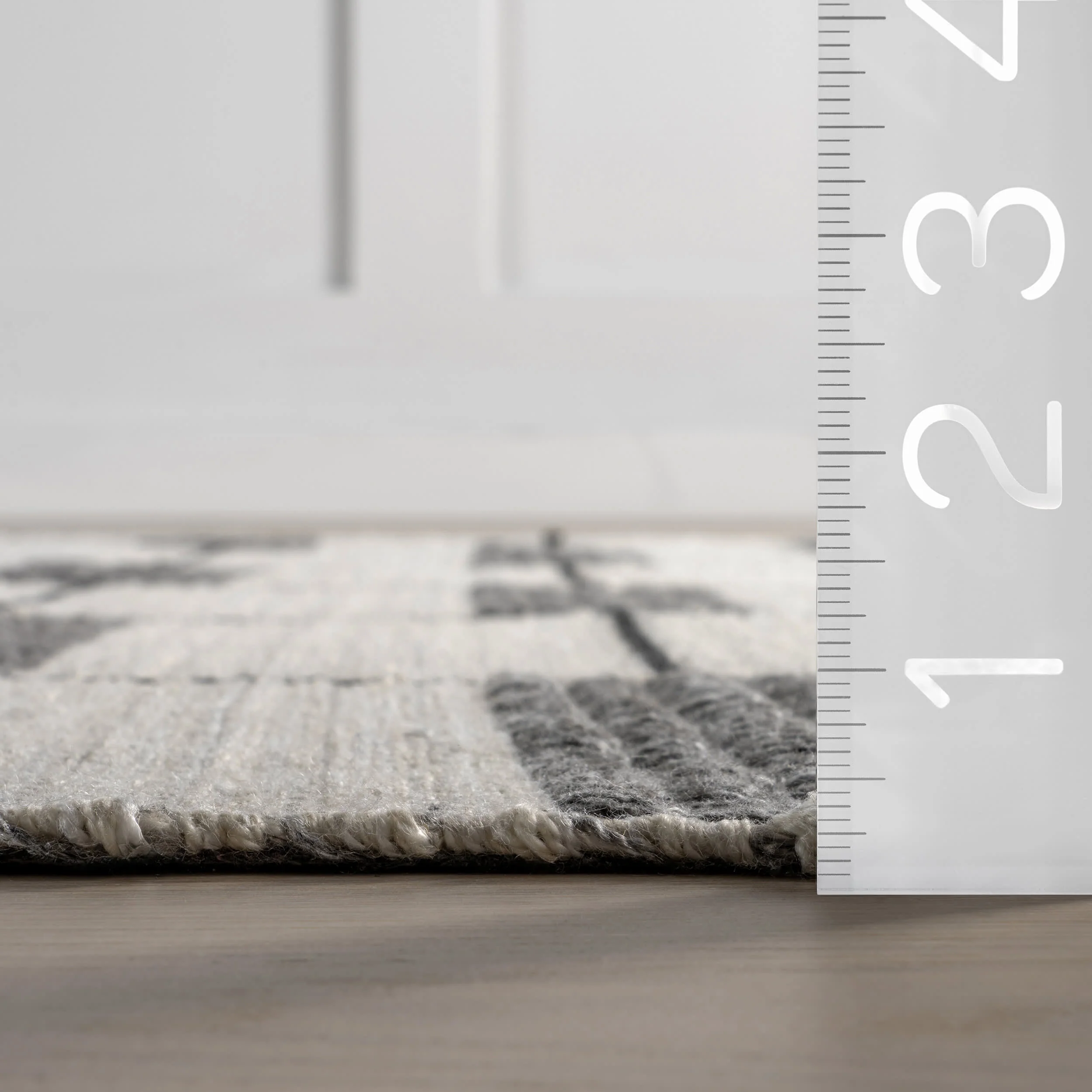 Harvey Geometric Flatweave Rug | Ivory - Image 5