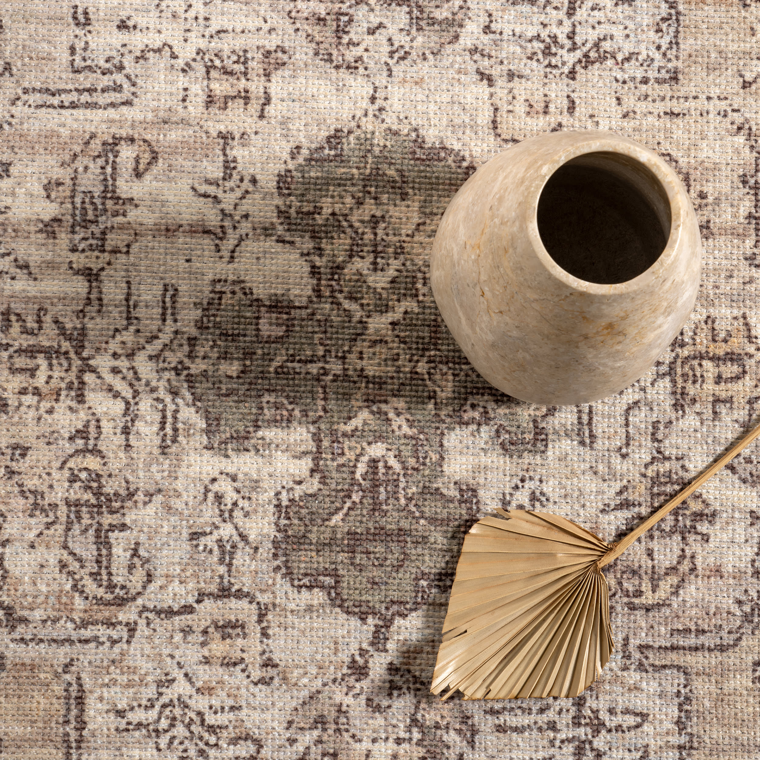 Hattie Medallion Washable Rug | Beige - Image 7