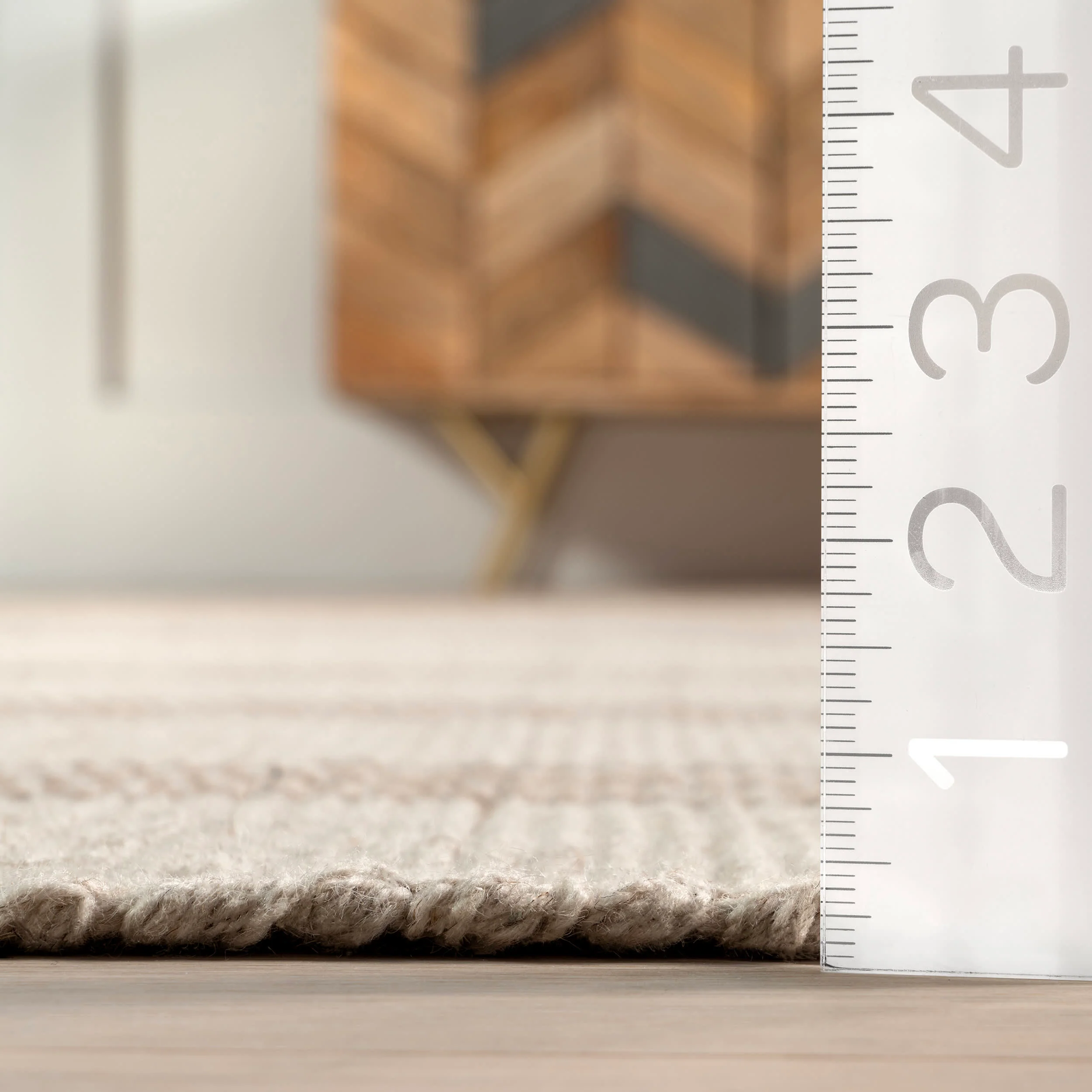 Hawthorn Striped Wool Rug | Ivory - Image 5