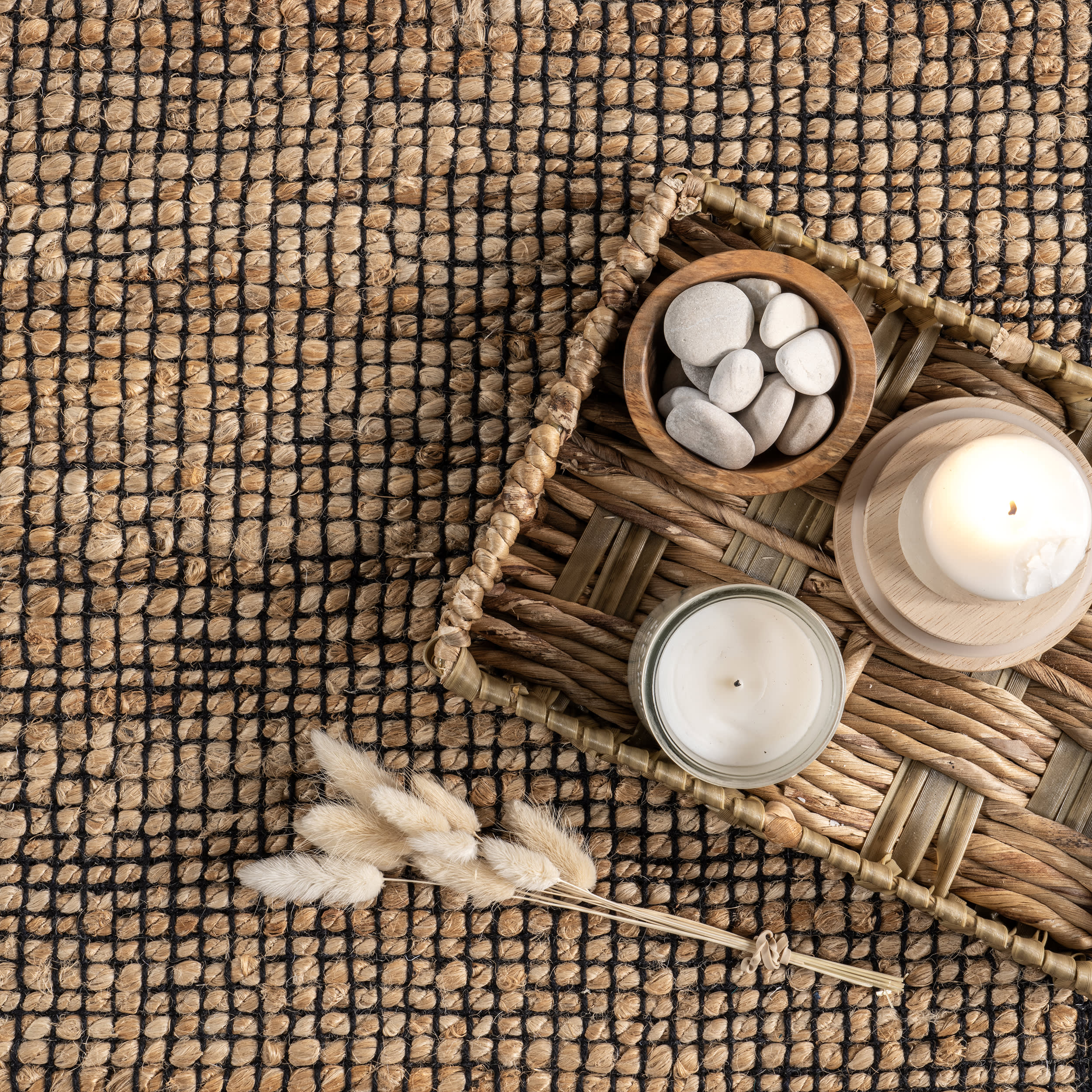 Hayes Striped Braided Jute Rug | Natural - Image 7