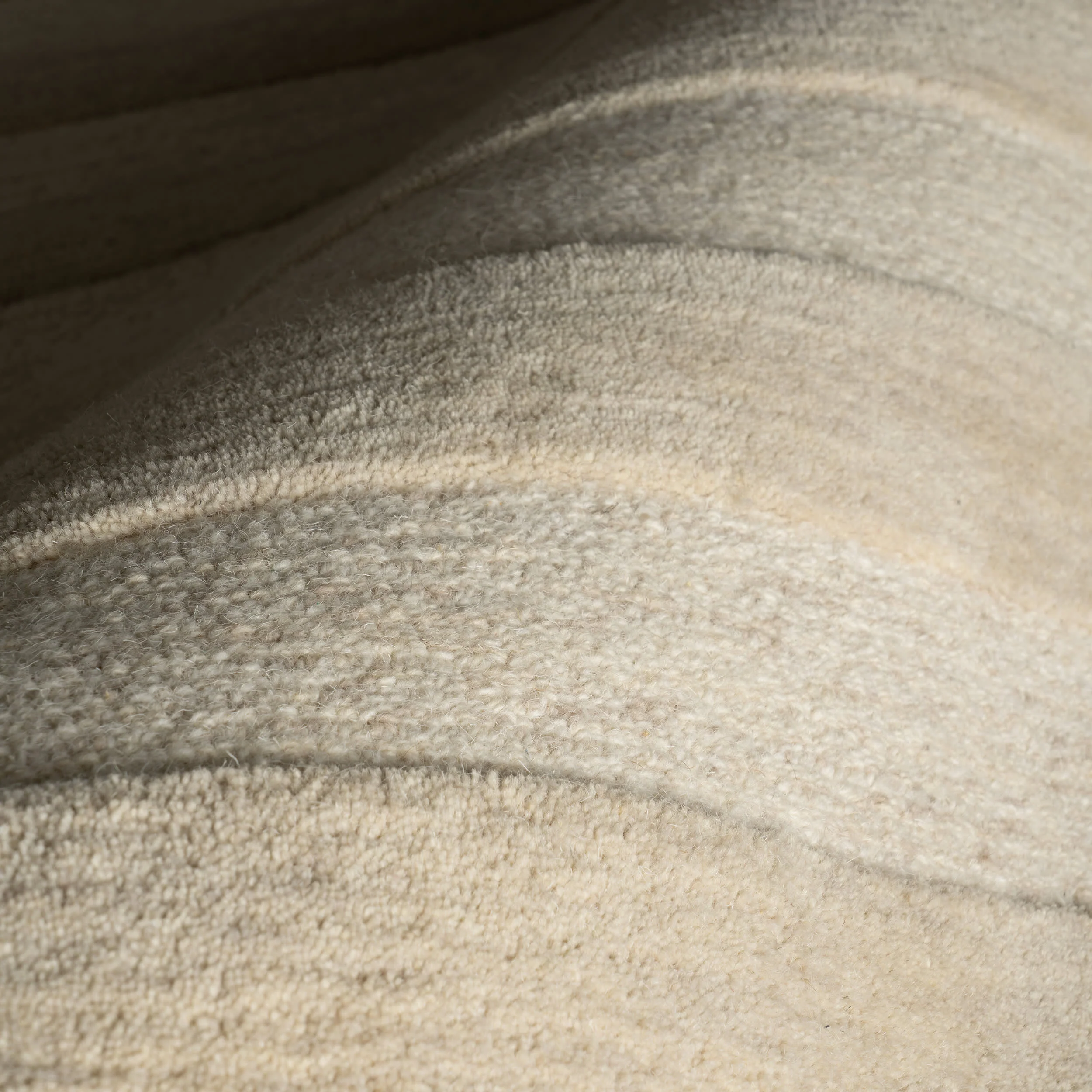 Hazel Bohemian Striped Wool Rug | Ivory - Image 3