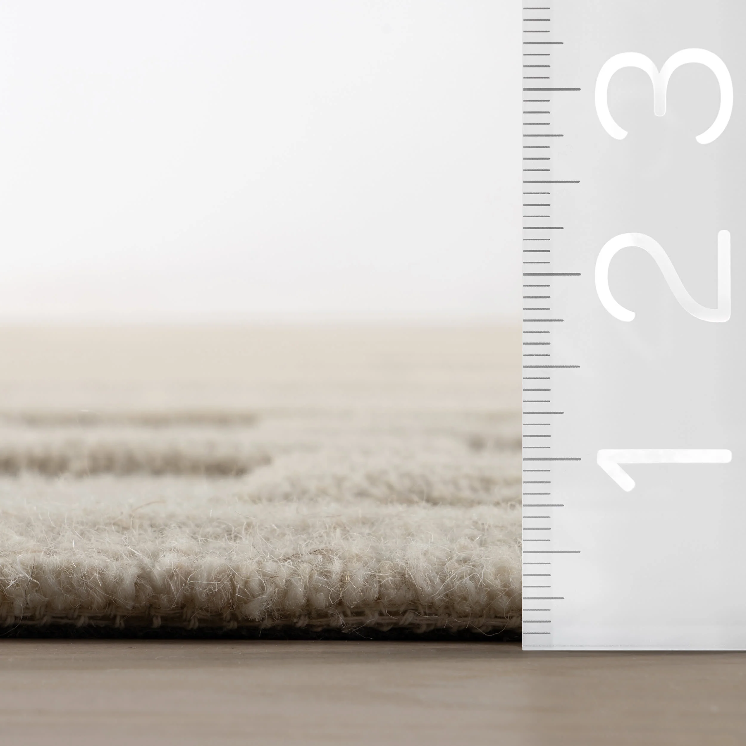Hazel Bohemian Striped Wool Rug | Ivory - Image 5