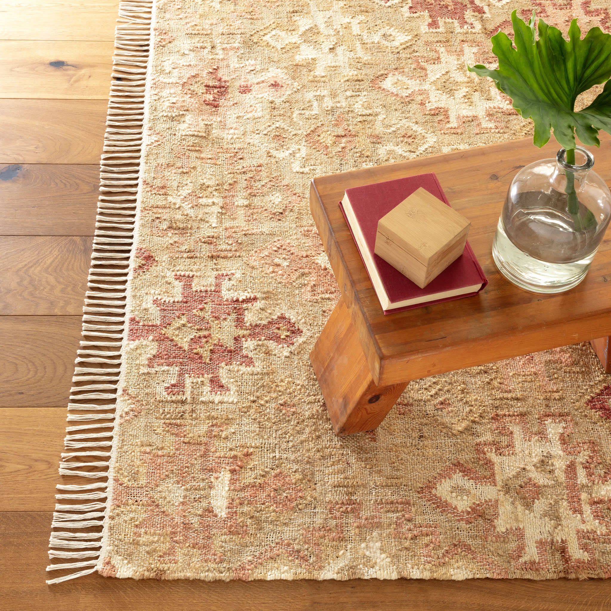 Hazel Handwoven Jute Rug | Pink - Image 3