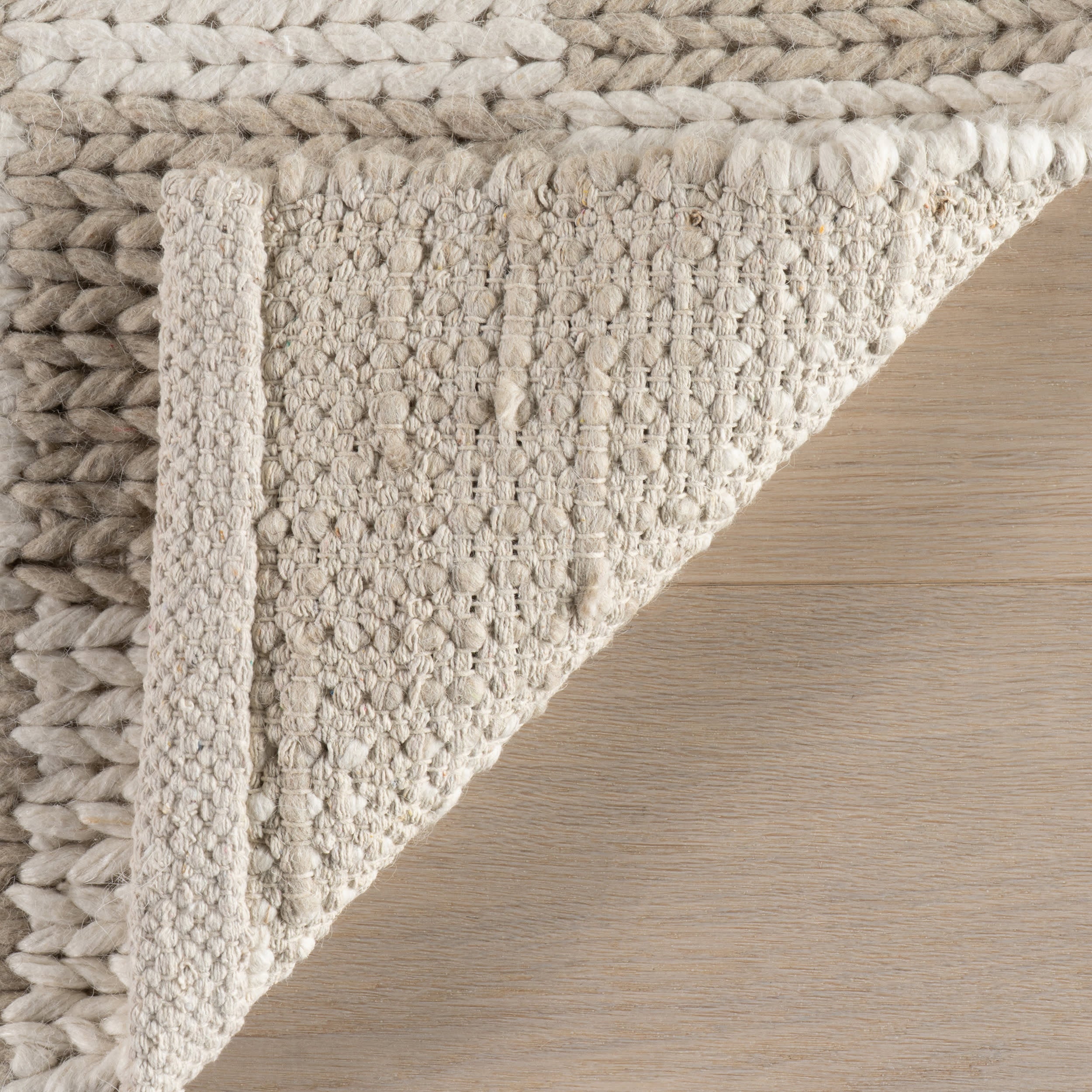 Hazina Modern Checkered Rug | Beige - Image 6