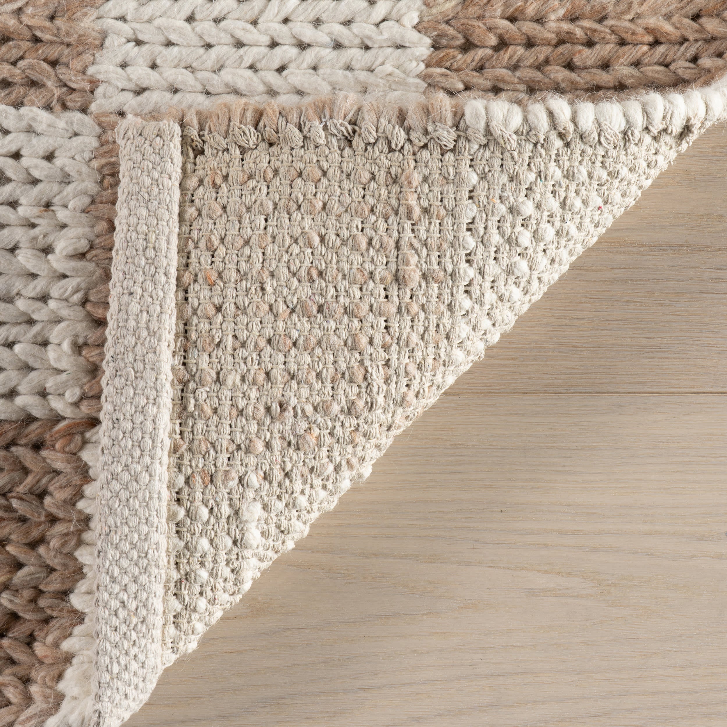 Hazina Modern Checkered Rug | Tan - Image 6