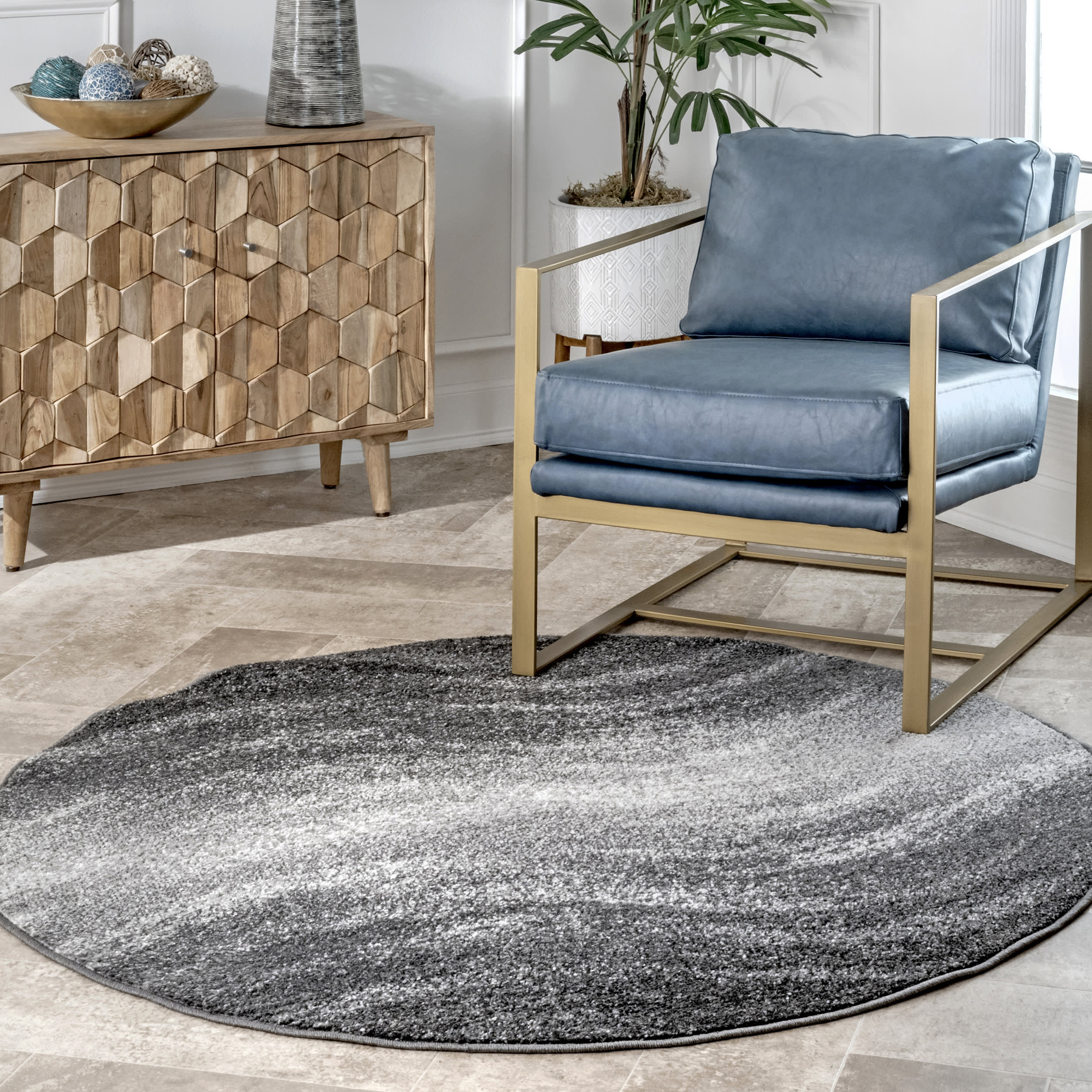 Hazy Waves Rug | Charcoal - Image 2