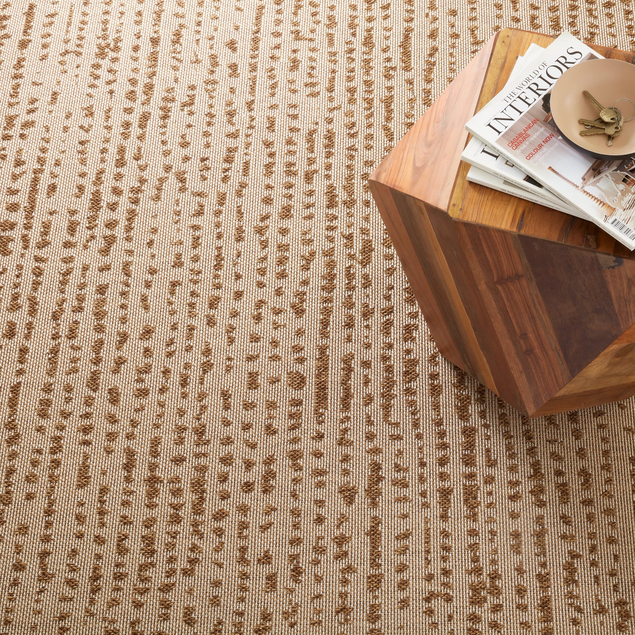 Heath Woven Indoor/Outdoor Custom Rug | Caramel - Image 3