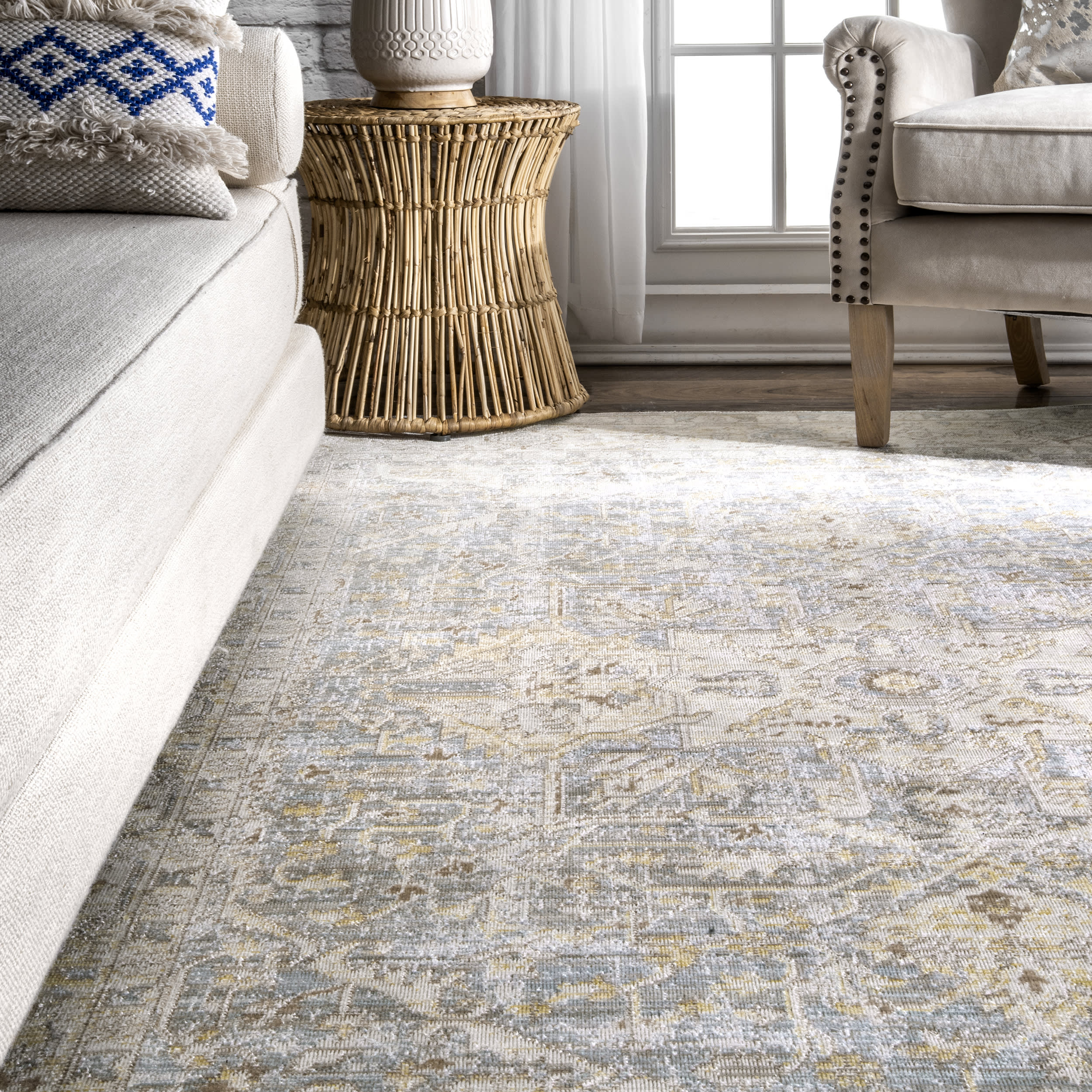 Hedera Medallion Rug | Beige - Image 4