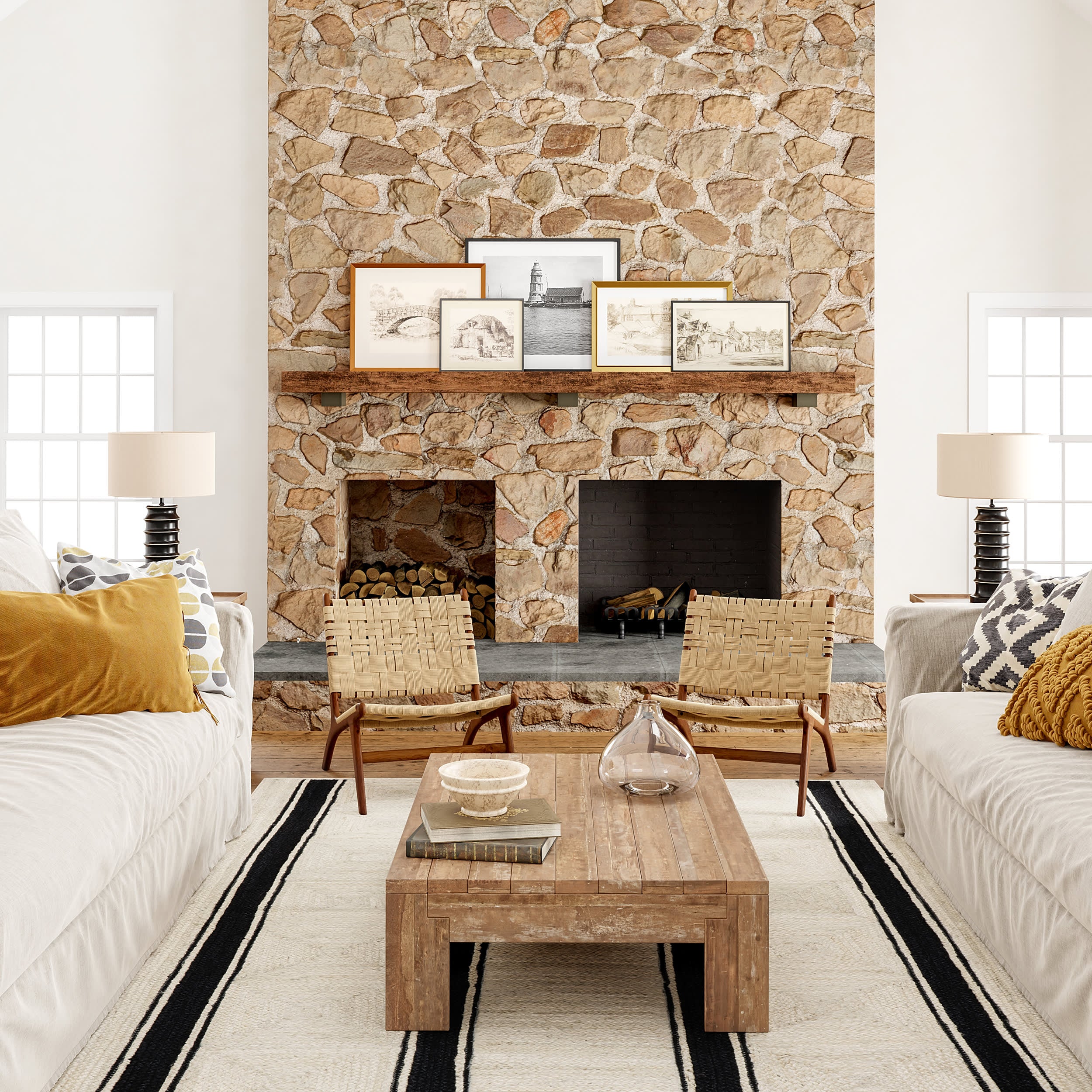 Hedgerow Striped Jute Rug | Ivory - Image 2