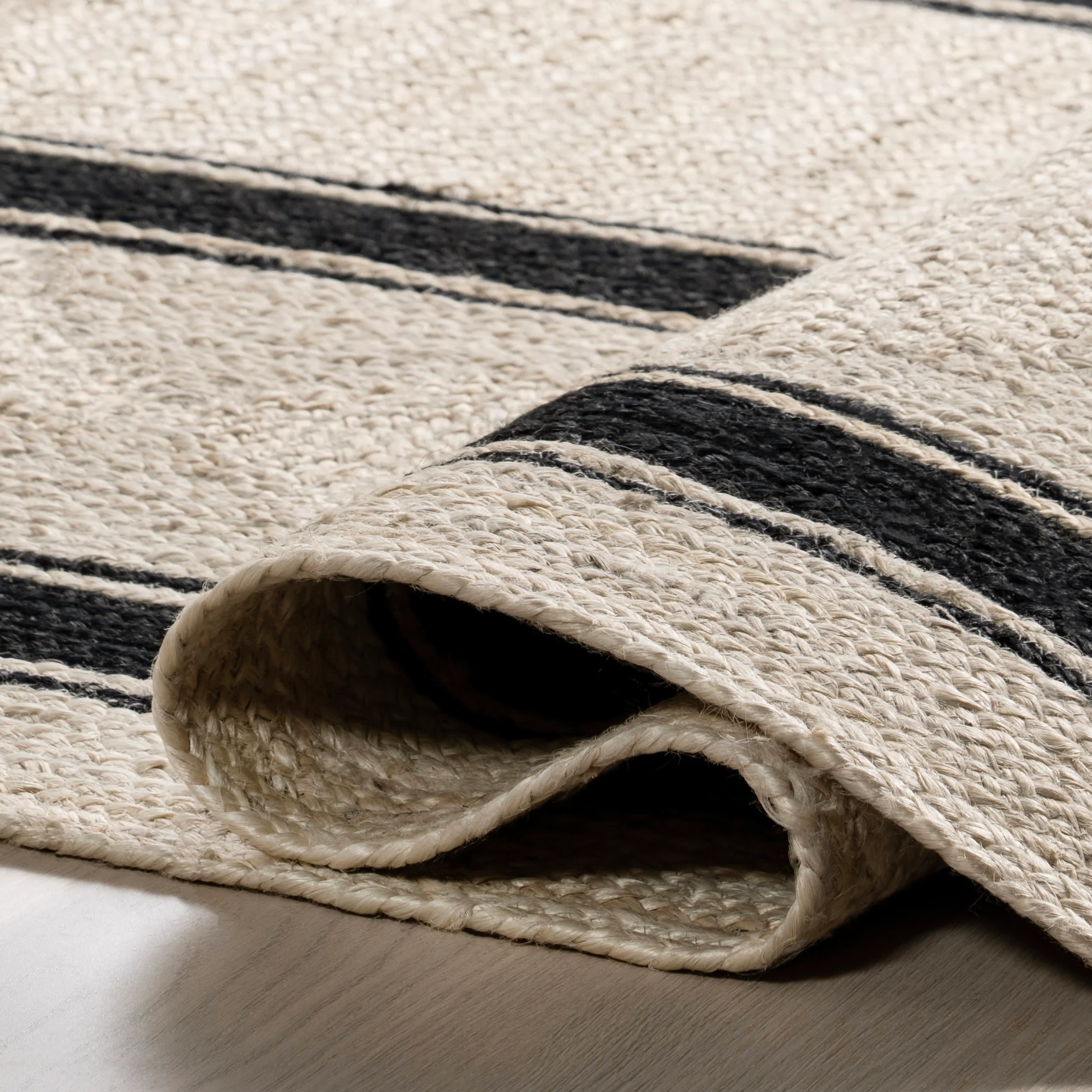 Hedgerow Striped Jute Rug | Ivory - Image 6