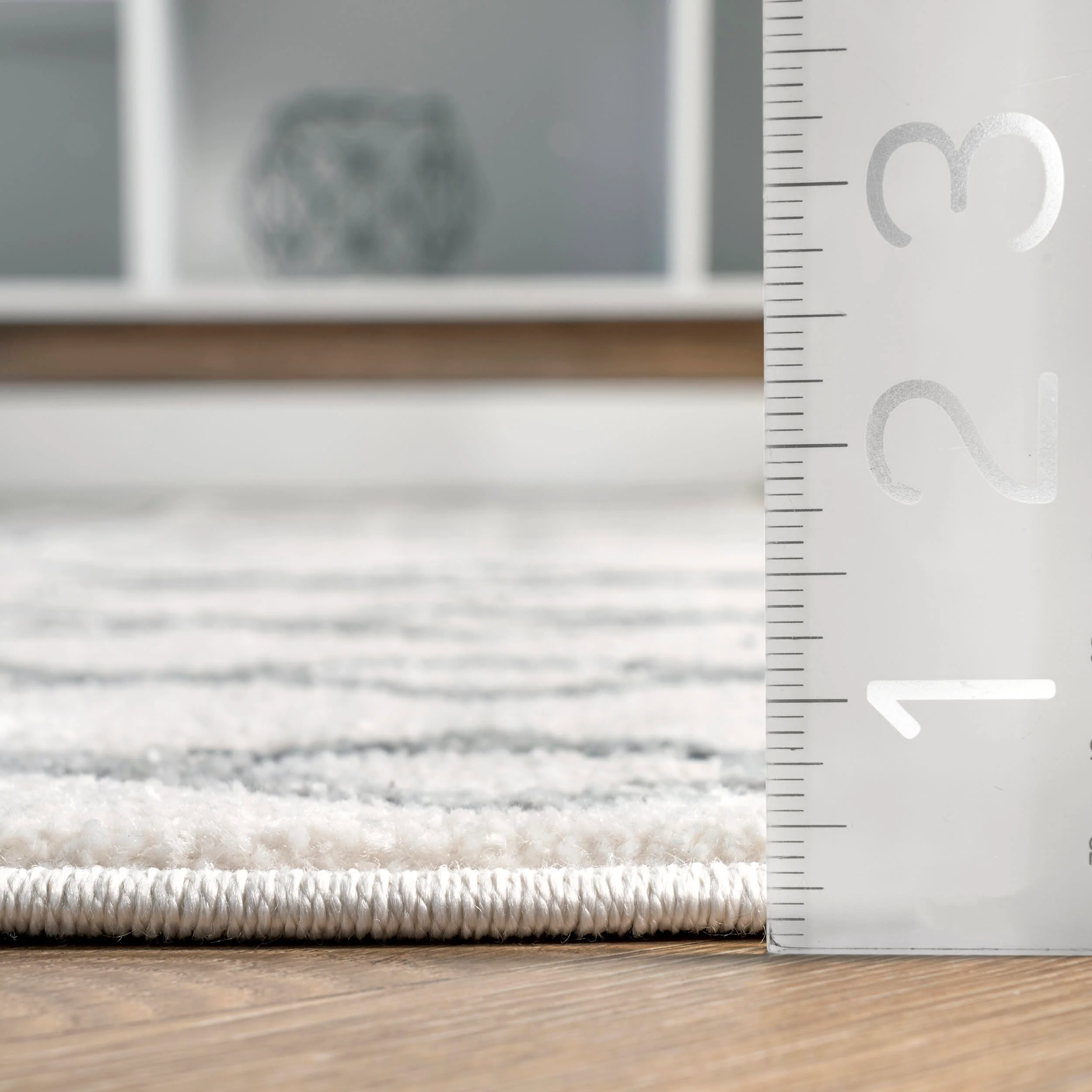 Heidi Chevron Geometric Rug | Light Grey - Image 5