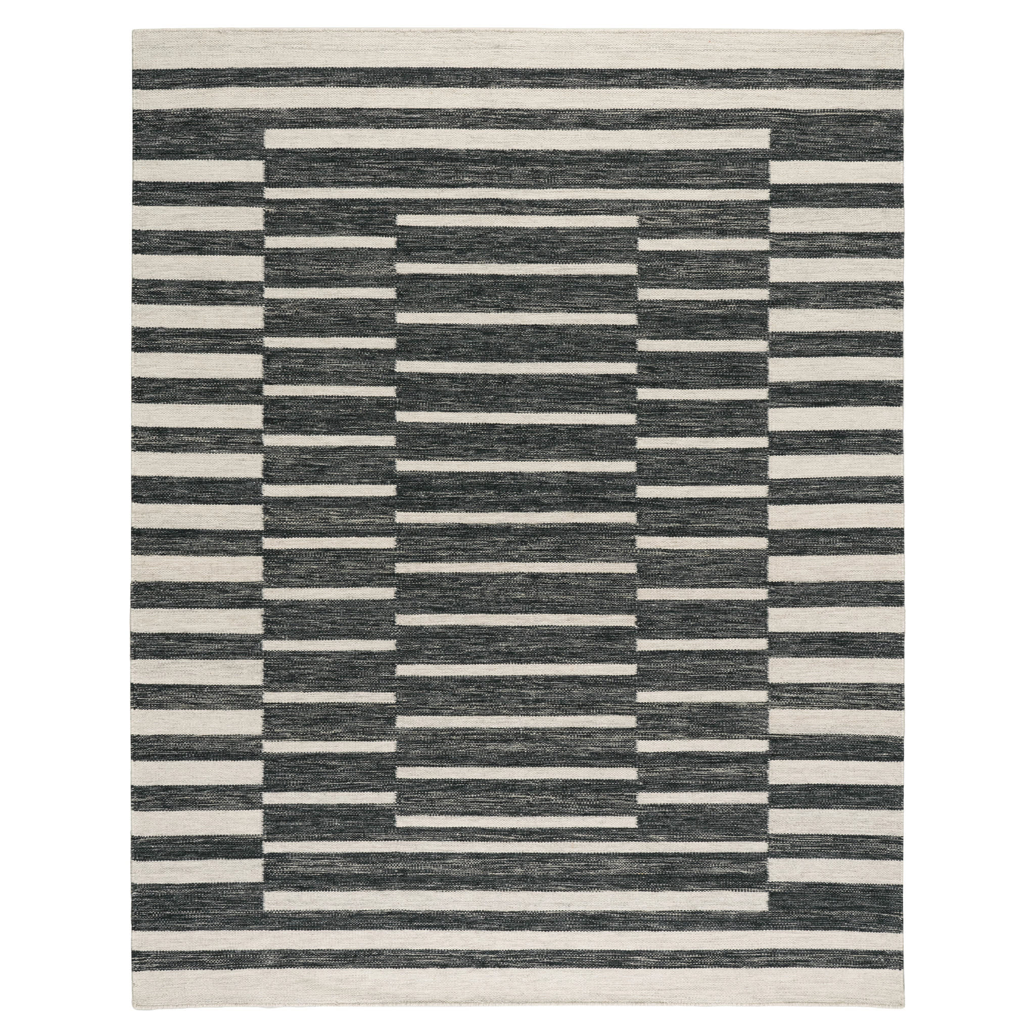 Heights Handwoven Wool Rug | Charcoal - Image 2