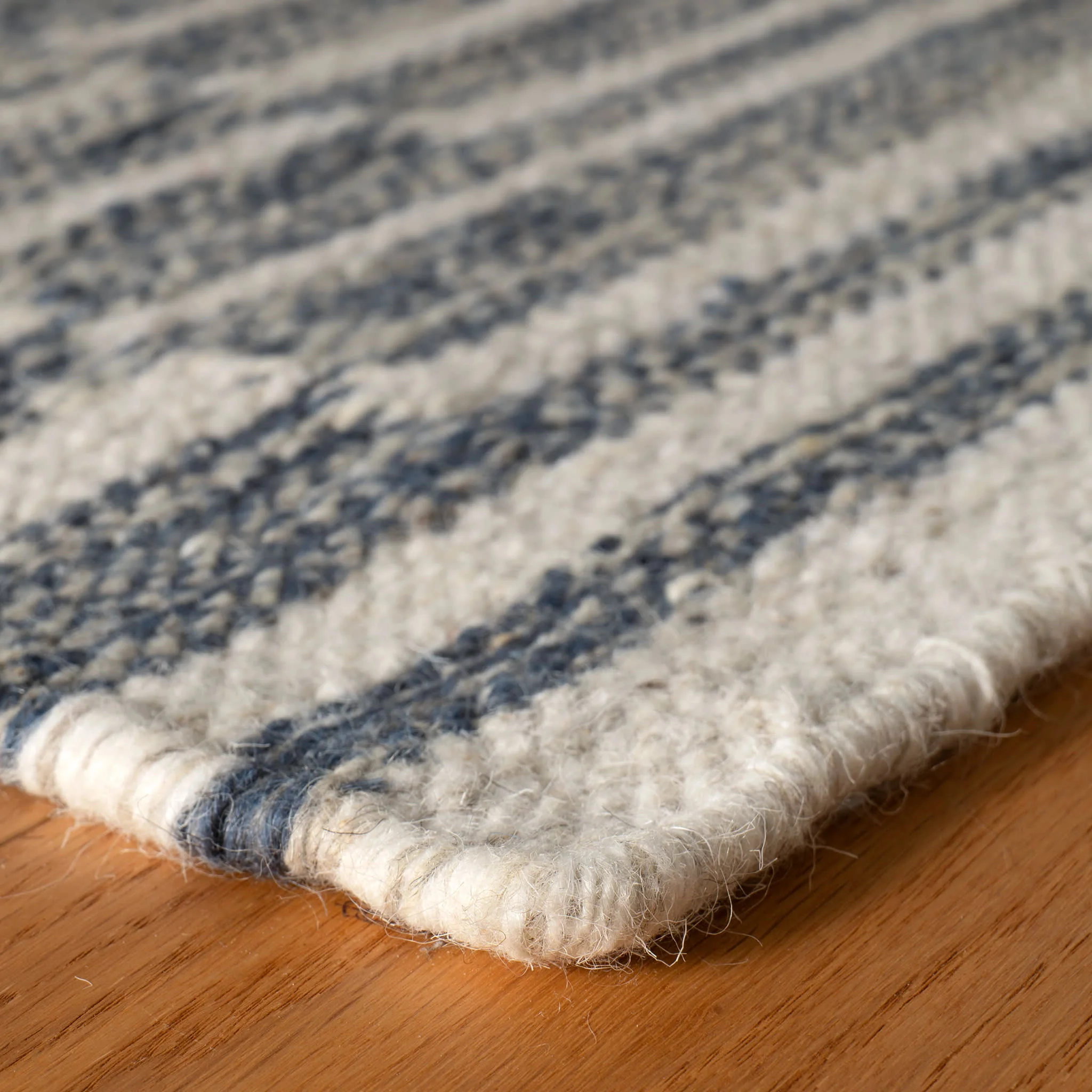 Heights Handwoven Wool Rug | Denim - Image 6