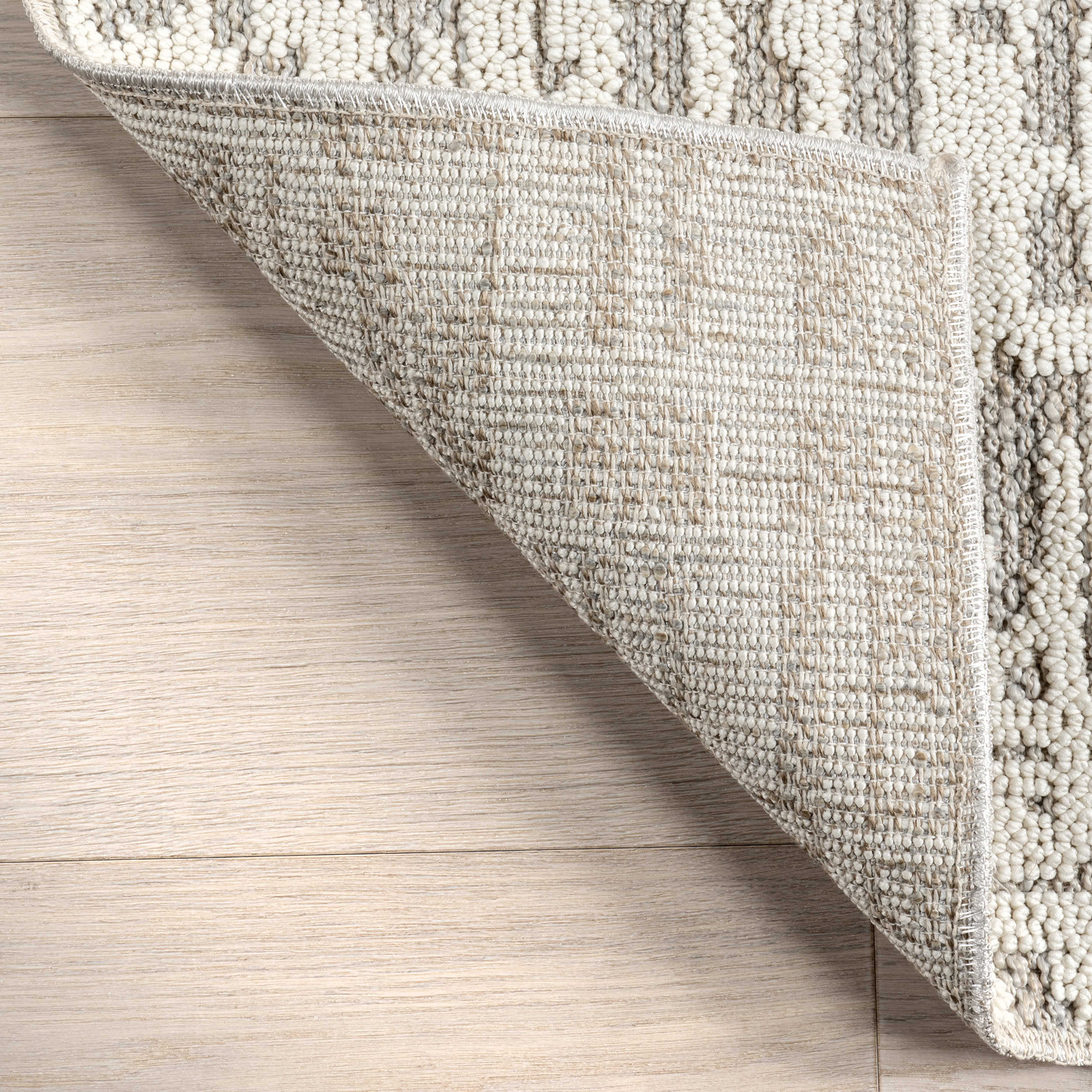 Helga Abstract Washable Rug | Light Grey - Image 6