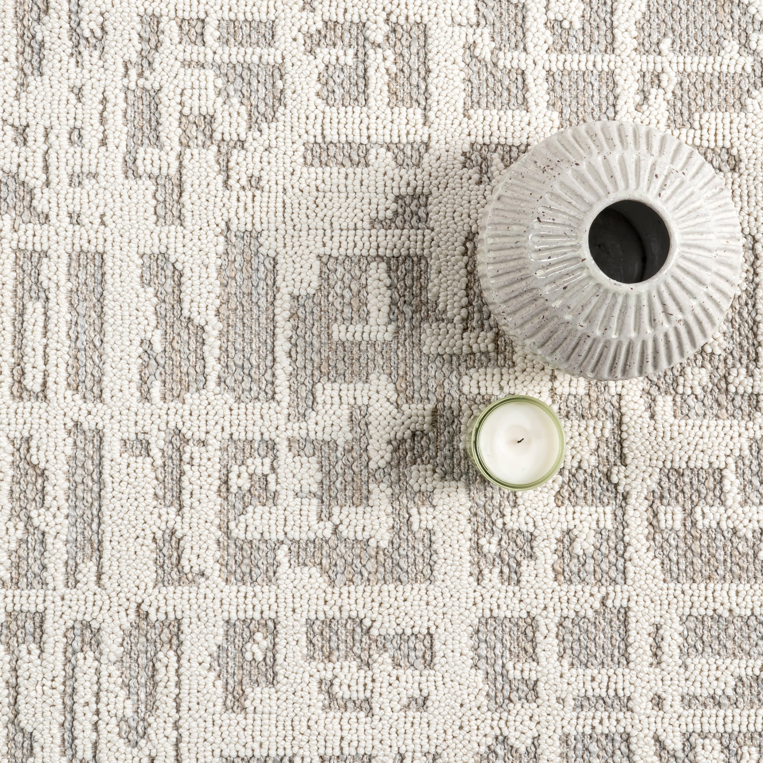 Helga Abstract Washable Rug | Light Grey - Image 7