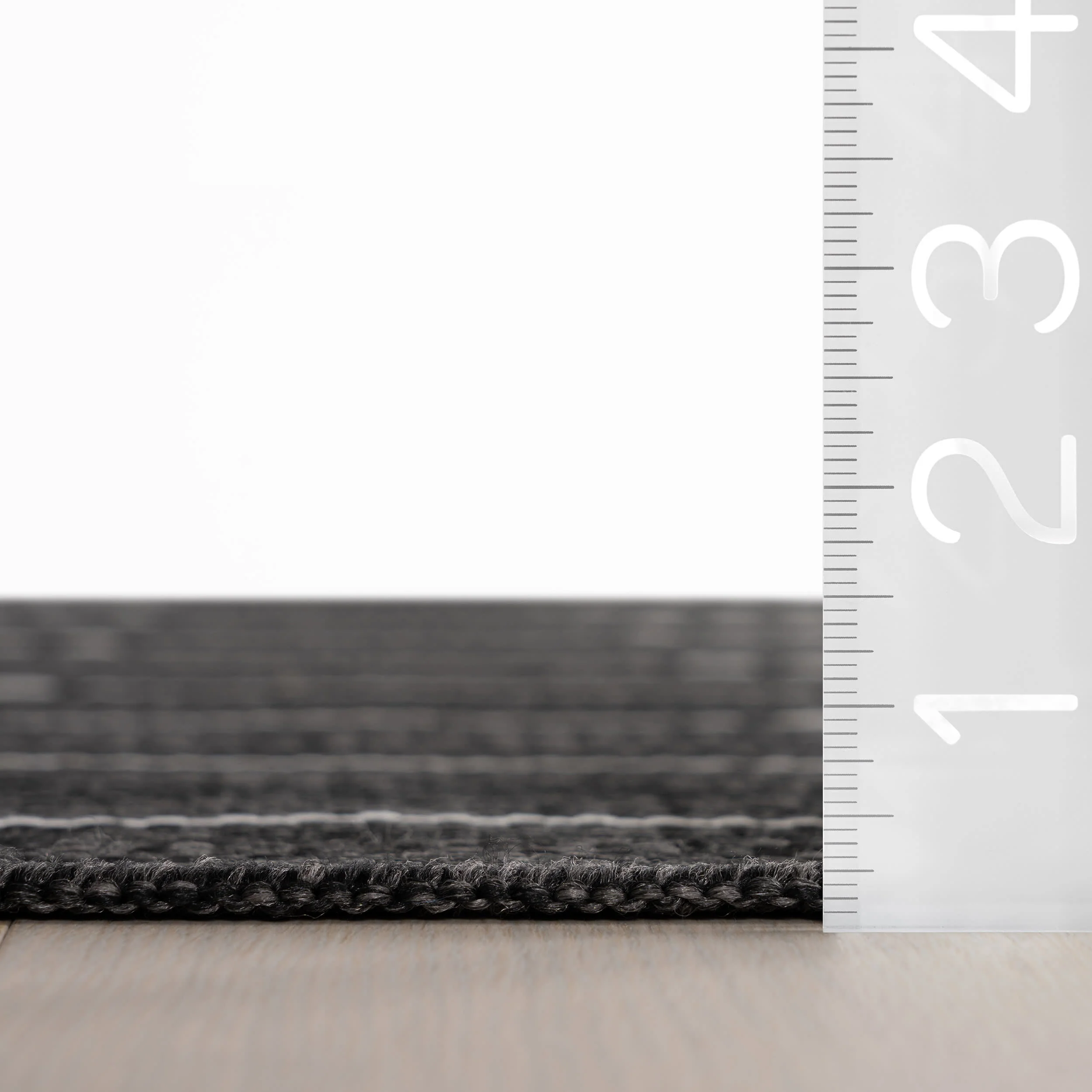 Helia Modern Striped Indoor/Outdoor Rug | Charcoal - Image 4