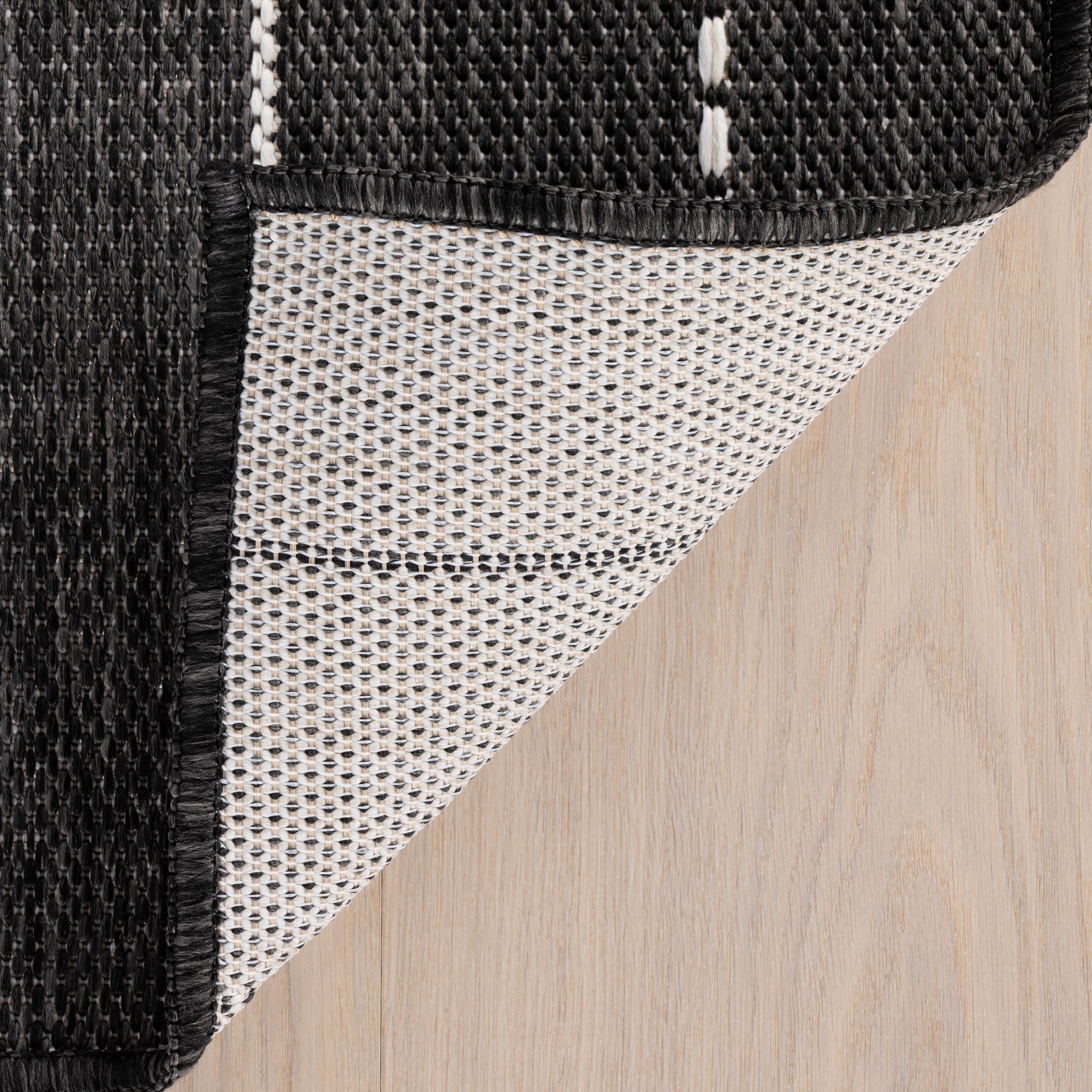 Helia Modern Striped Indoor/Outdoor Rug | Charcoal - Image 5
