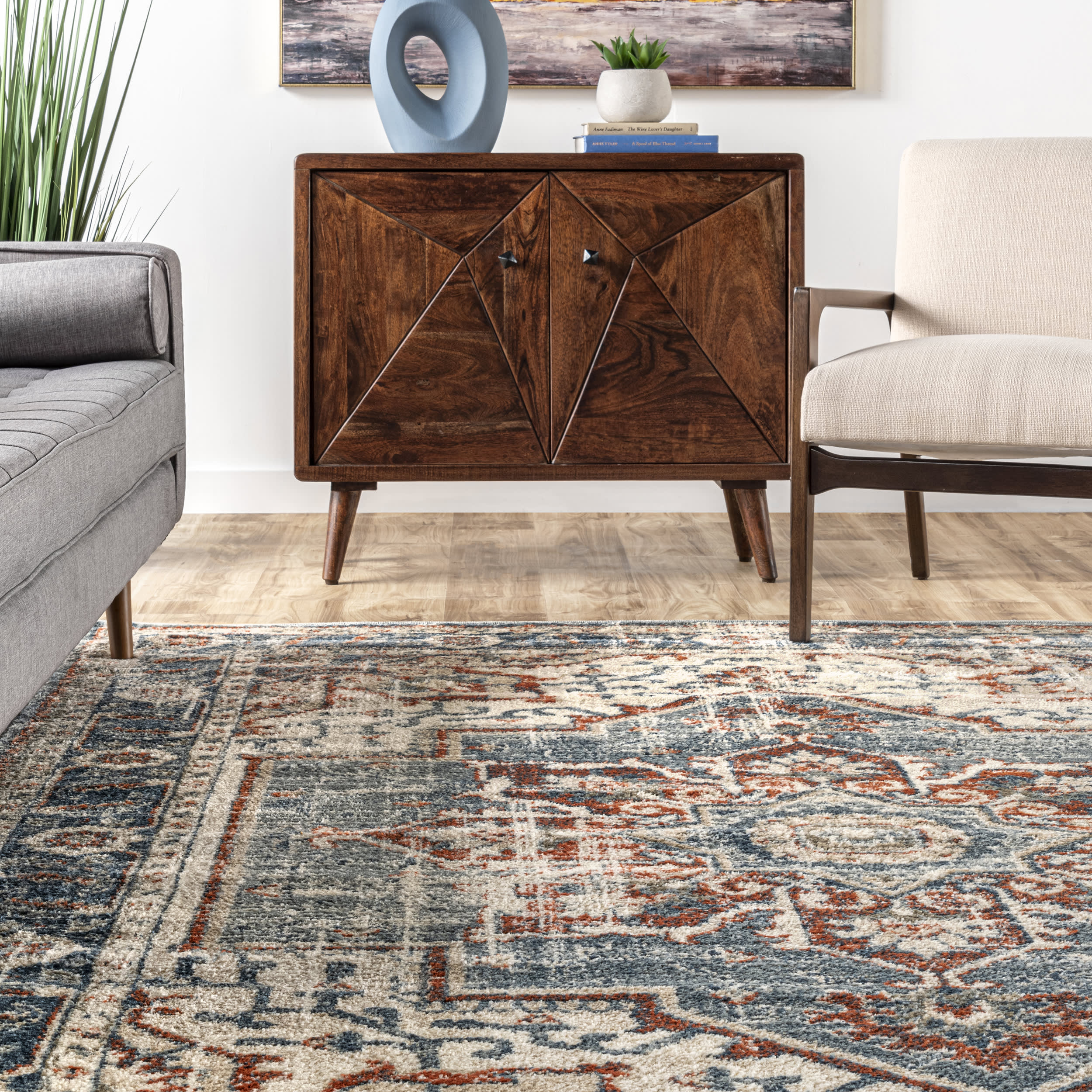 Helios Medallion Rug | Blue - Image 4