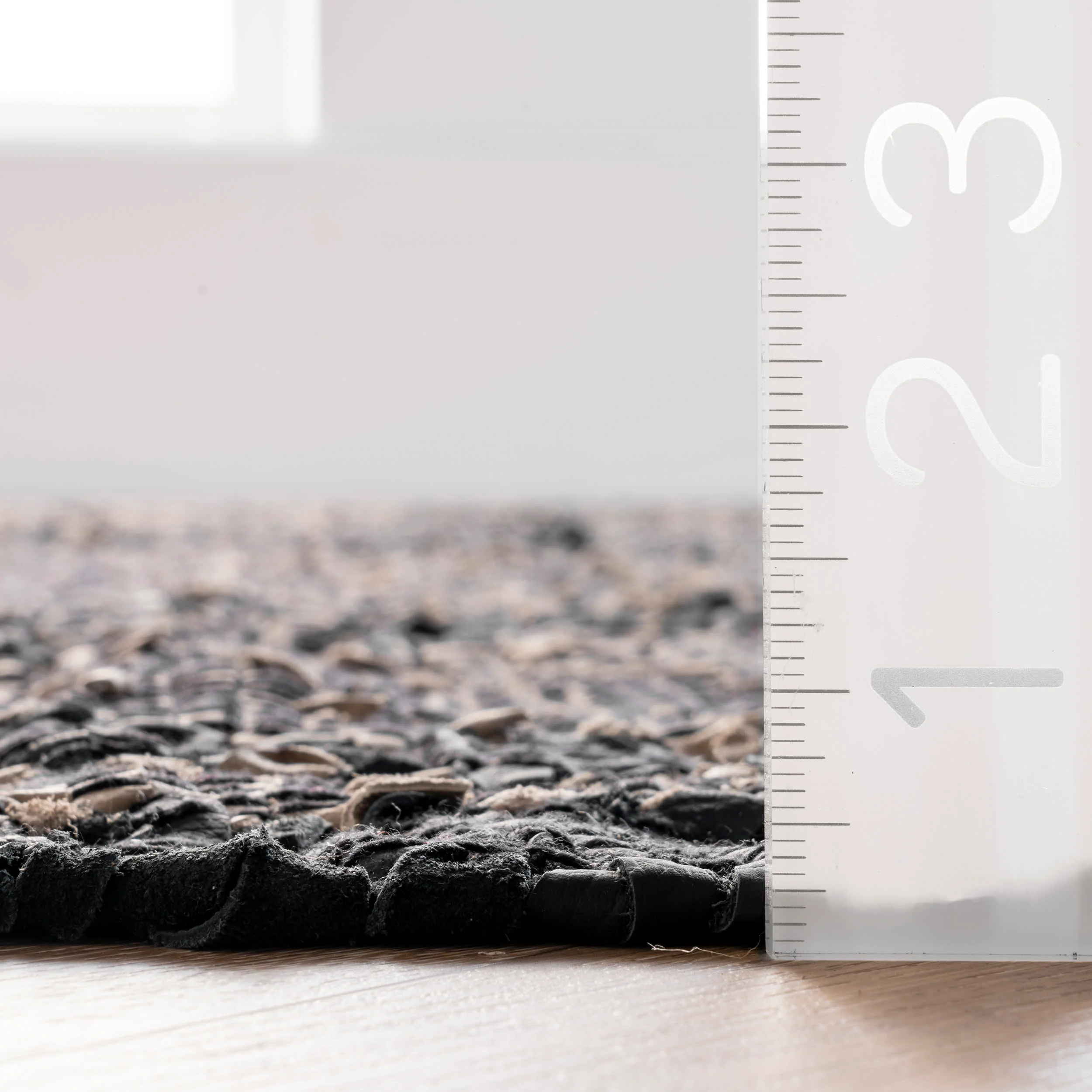 Helix Leather Flatweave Tassels Rug | Natural - Image 5